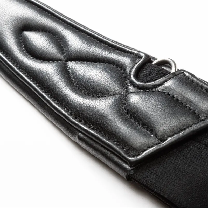 Ledersattelgurt mit Elast CASPER Softleder schwarz