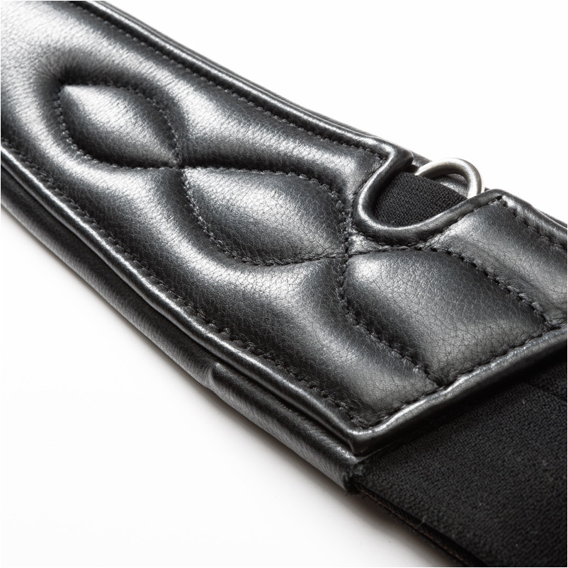 Ledersattelgurt mit Elast CASPER Softleder schwarz Ledersattelgurt mit Elast CASPER Softleder schwarz