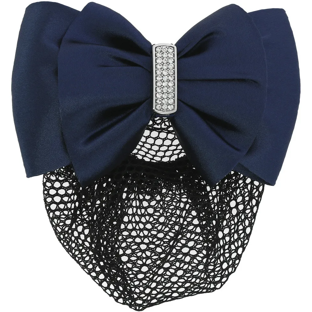Haarnetz-Haarspange mit Strass marineblau