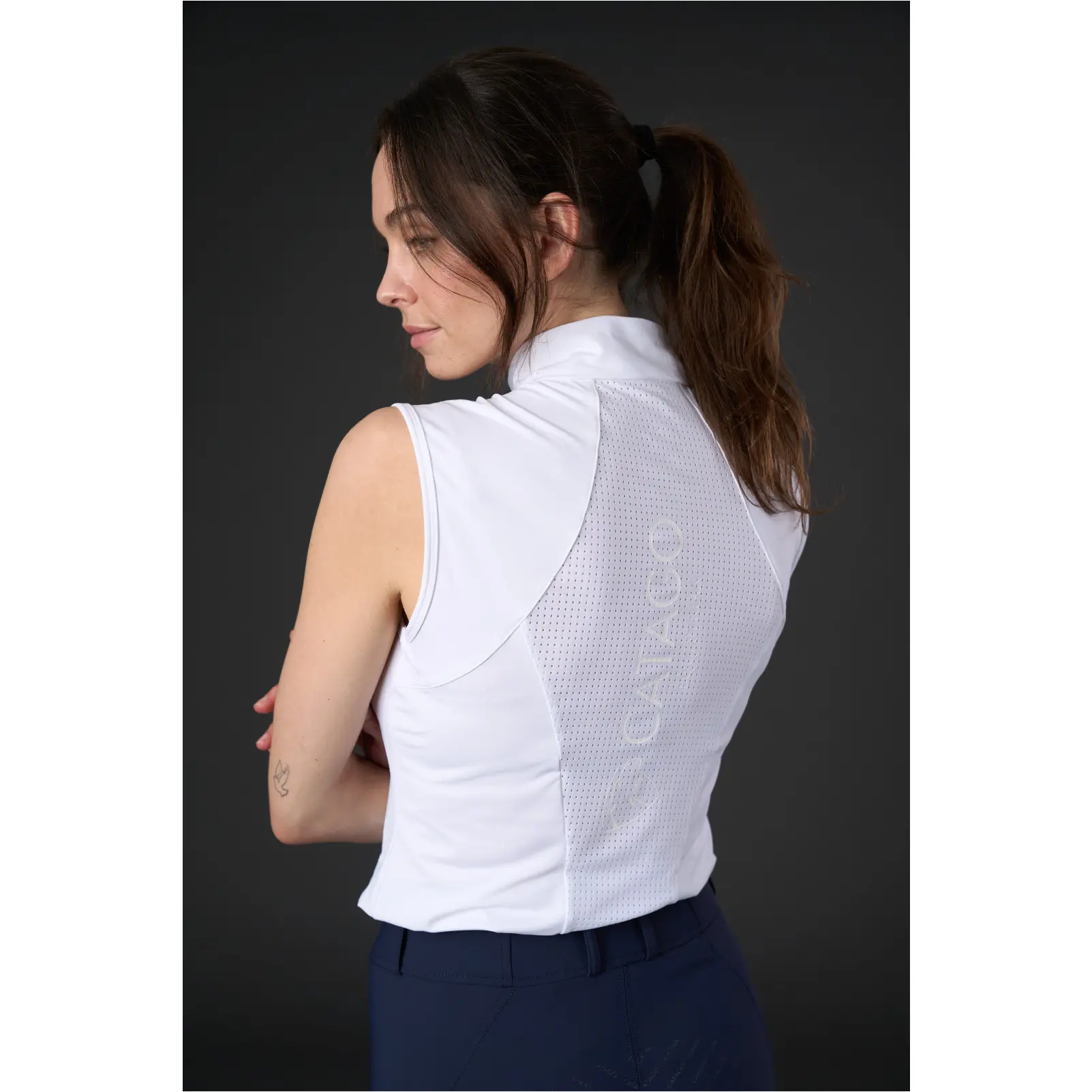 Damen Turniershirt Ärmellos TEODORA weiß