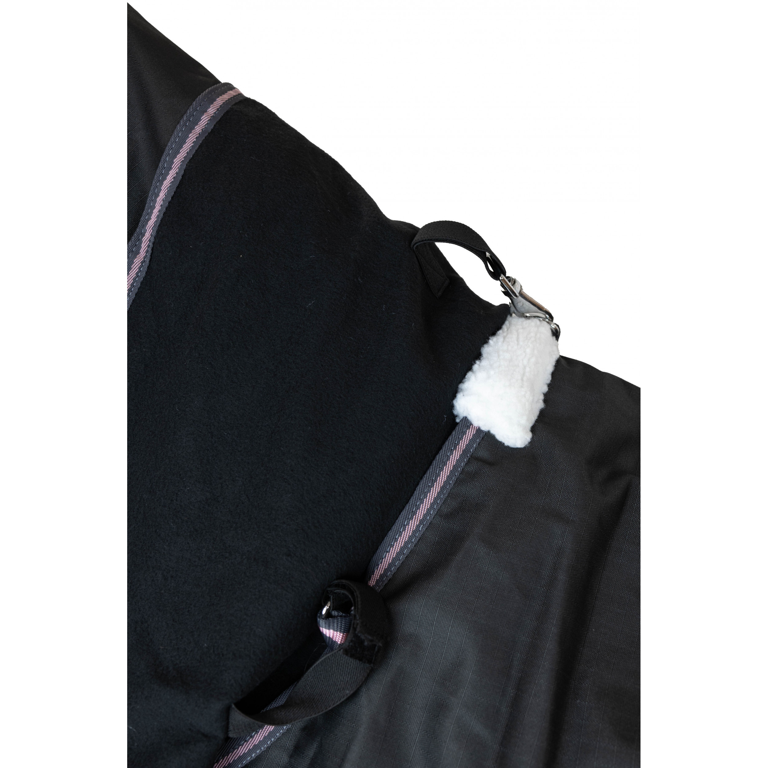 Winterdecke Full Neck 100g Füllung 600D BASICLINE graphit/koralle
