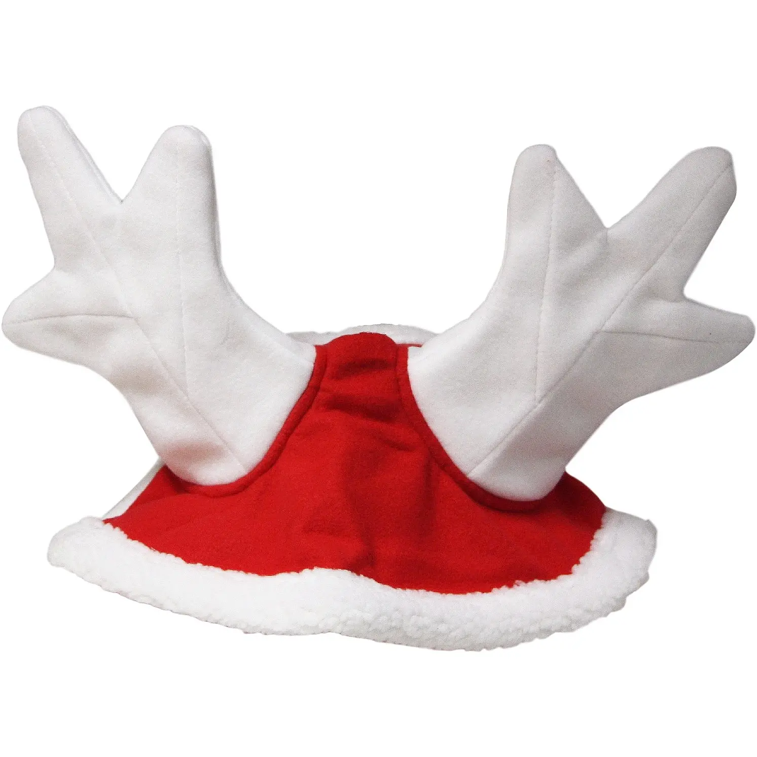 Weihnachtsohrenhaube Rentiergeweih NOËL rot/weiße Bordüre Einheitsgröße