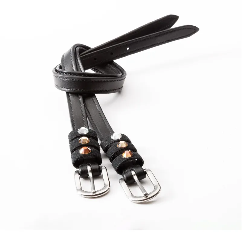 Sporenriemen SEASONS DREAMS schwarz/braun-weiß 40,5cm