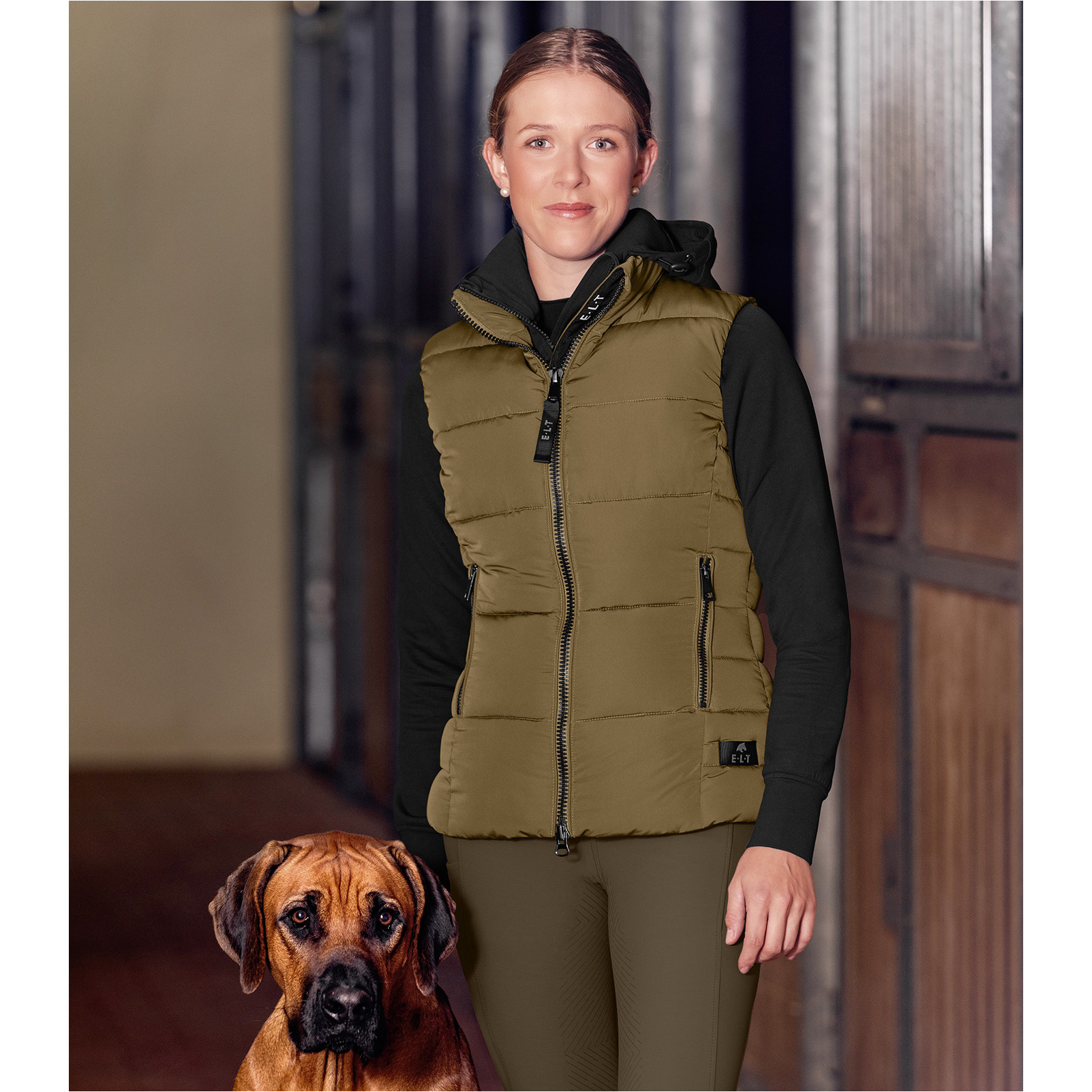 Damen Winter Lightweight Weste OXFORD khakigrün