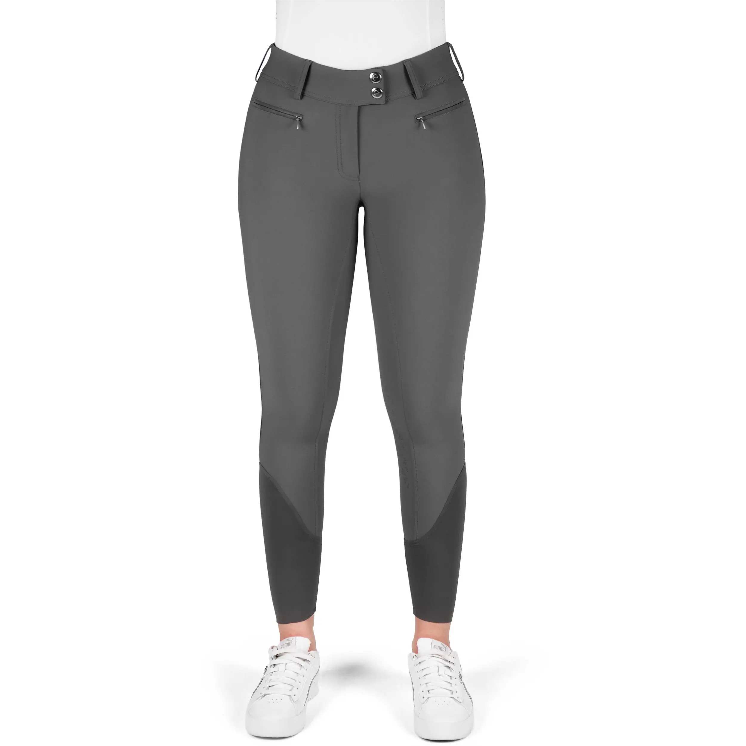 Damen Reithose Silikon Kniebesatz EK-SALLY anthrazit