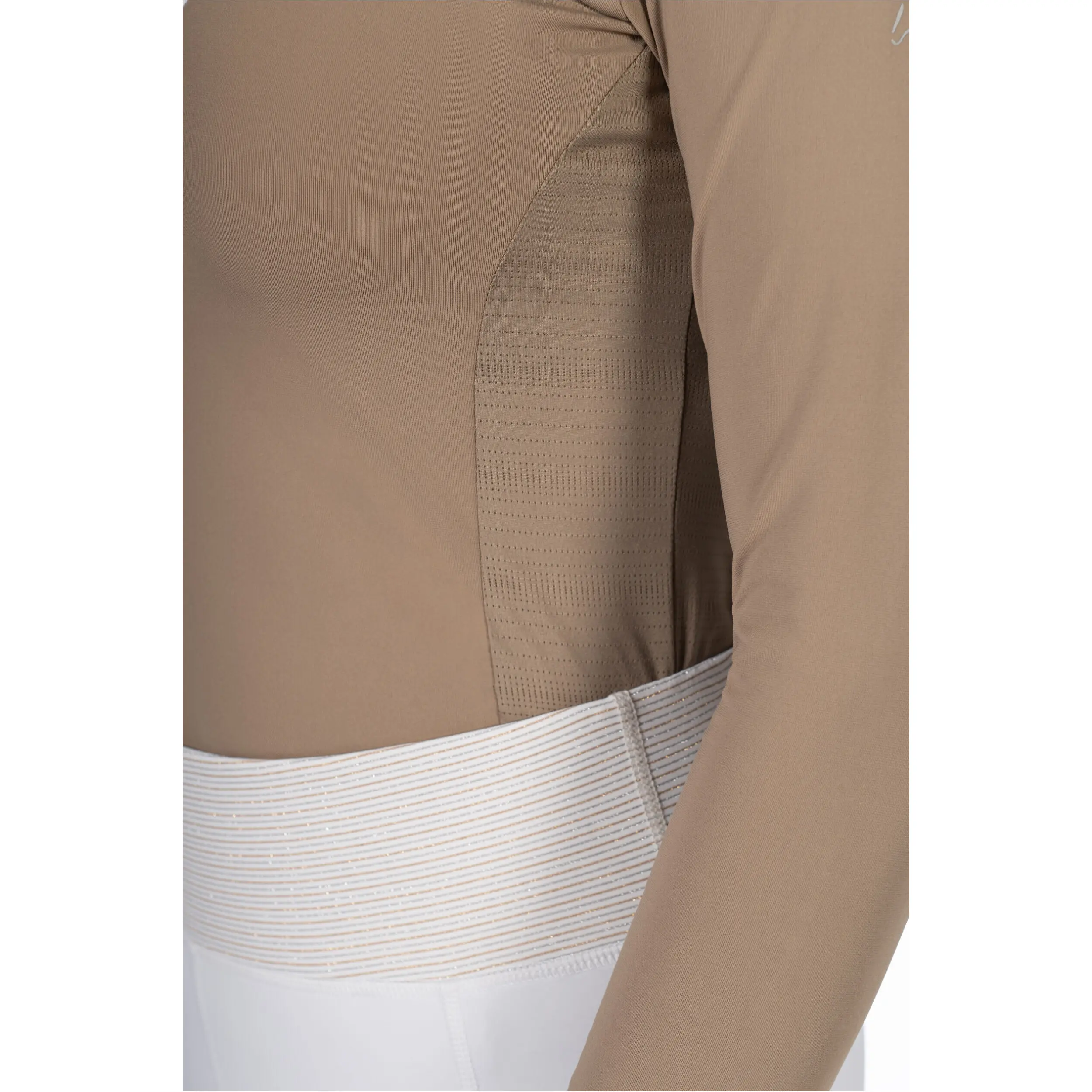 Damen Turniershirt Langarm VIRGINIA taupe