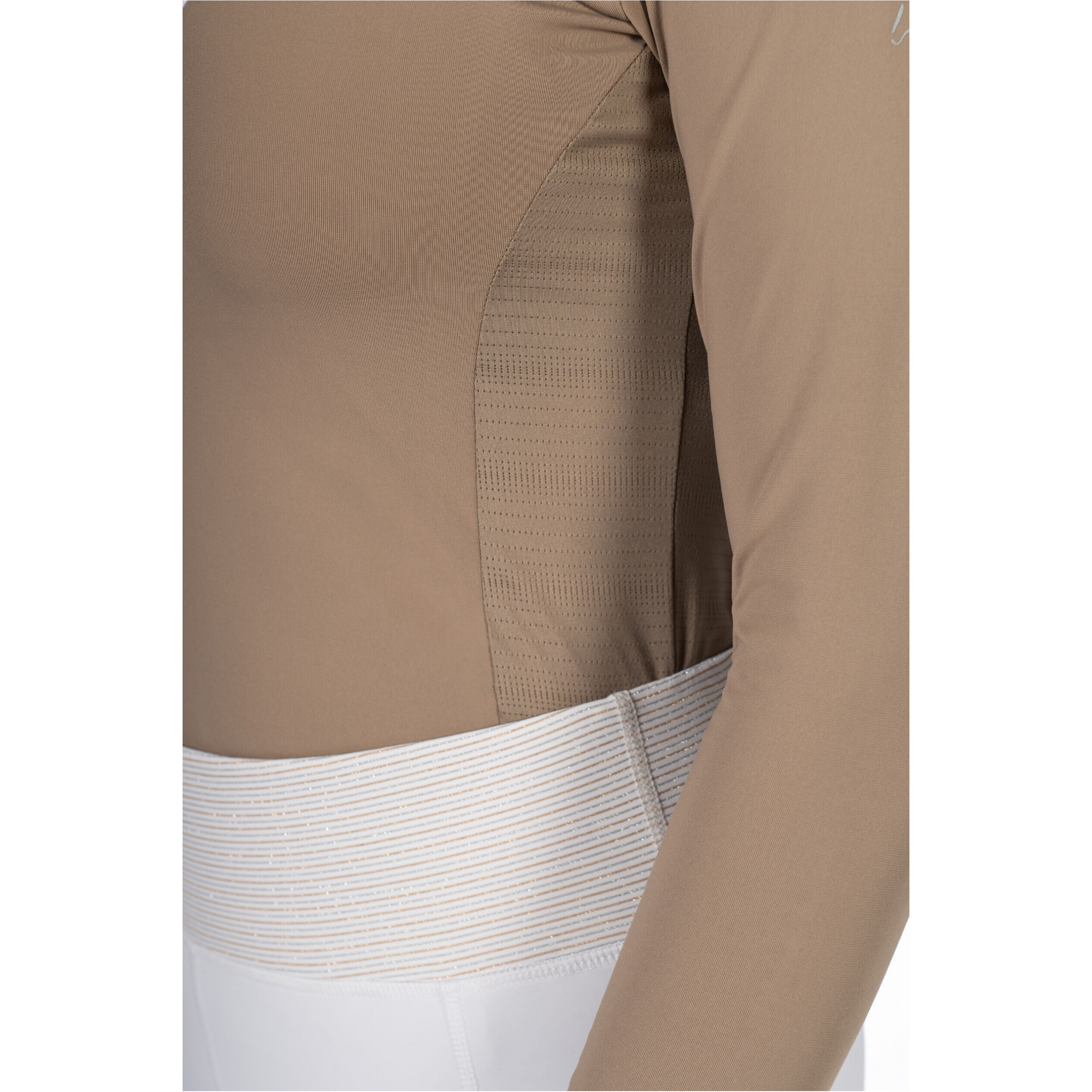 Damen Turniershirt Langarm VIRGINIA taupe