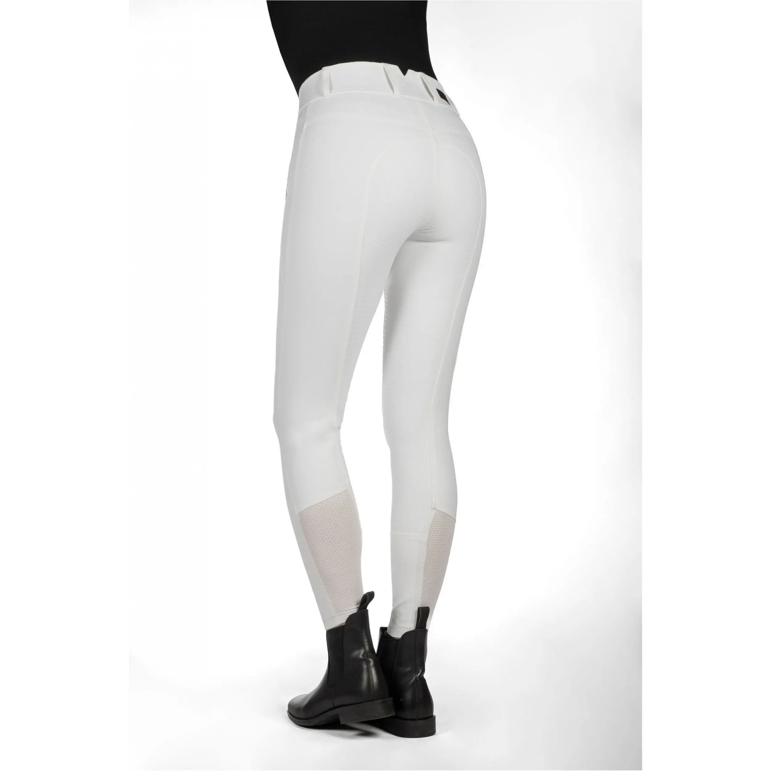 Kinder Reithose Silikon Vollbesatz LIA HIGH WAIST weiß
