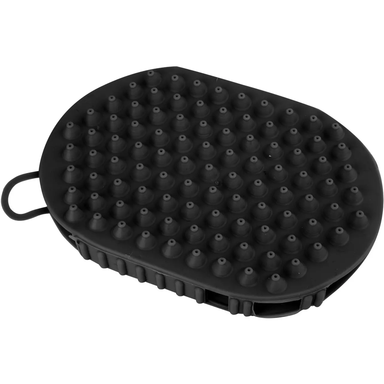 Massage- und Putzhandschuh schwarz matt