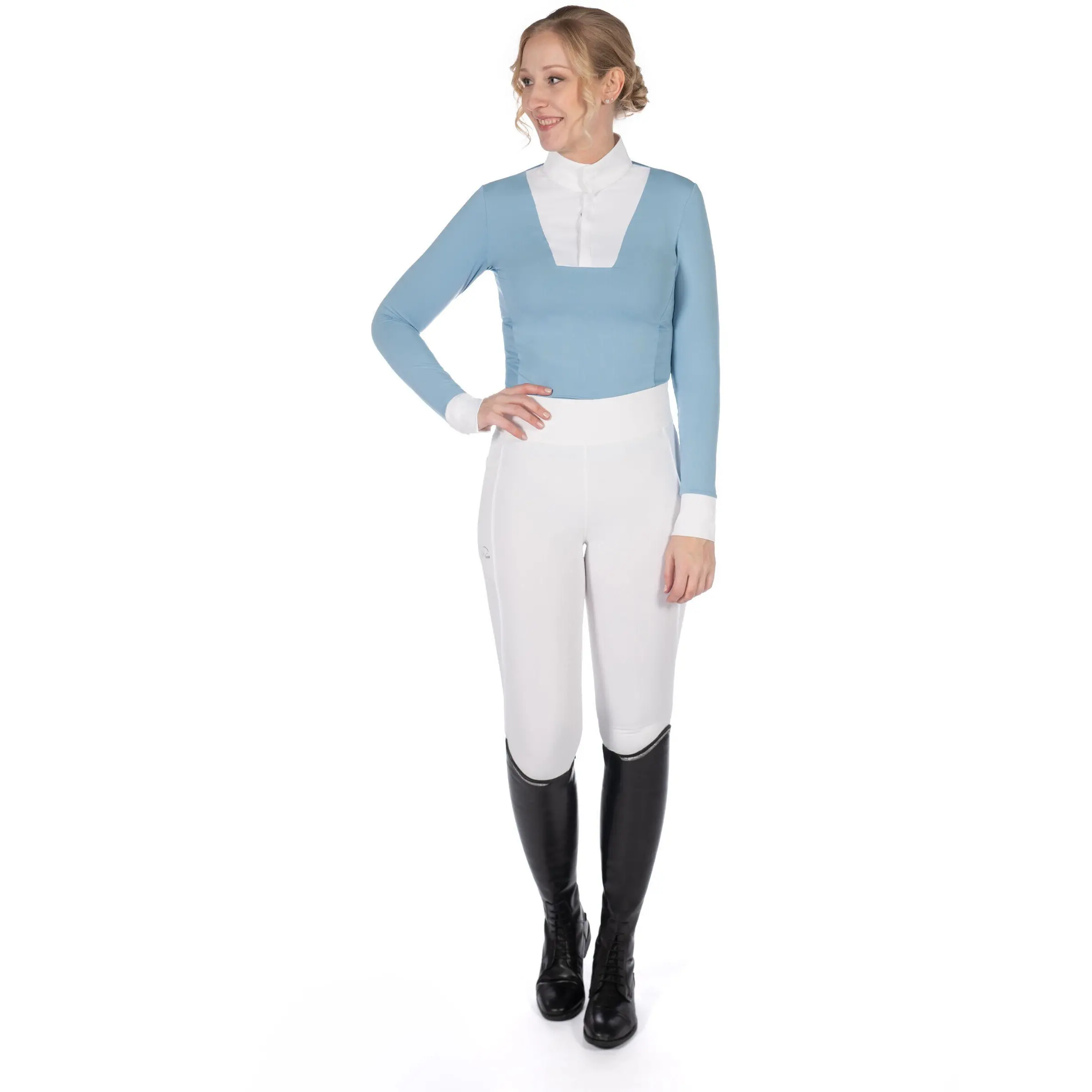 Damen Turniershirt Langarm VIRGINIA eisblau