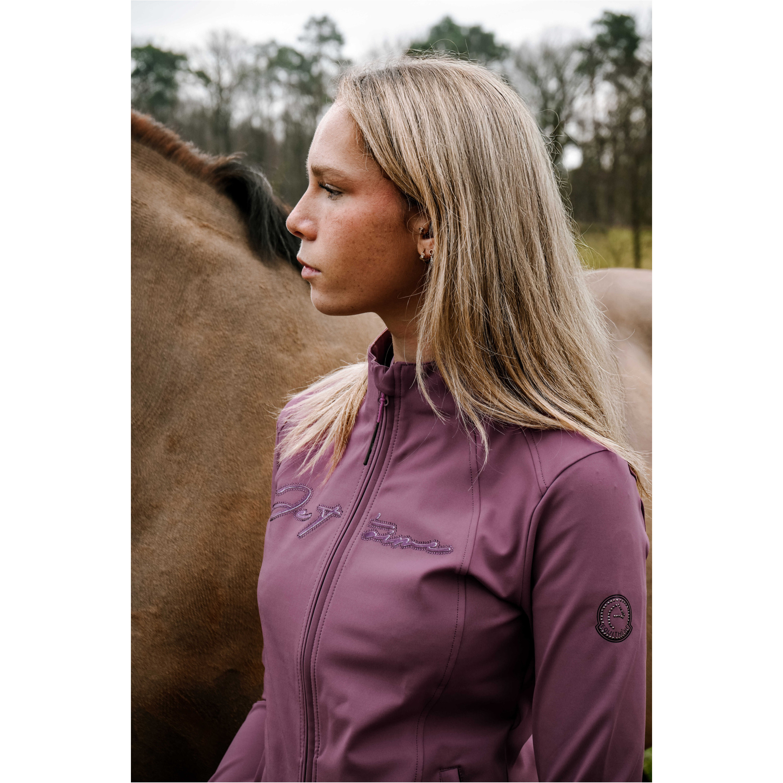 Damen Softshelljacke Je t'aime EK-ILONA violett