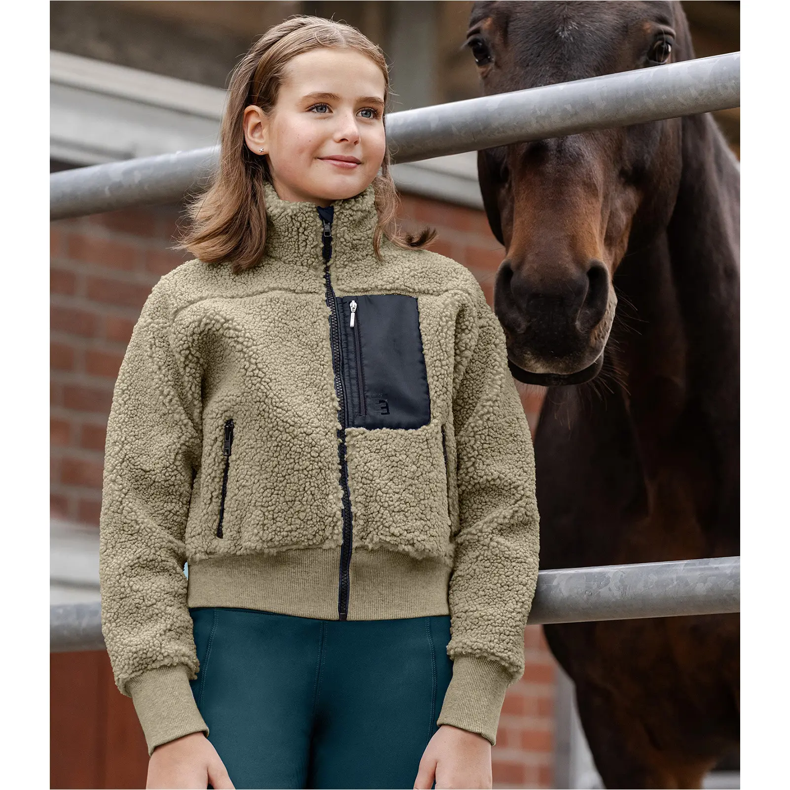 Teens Teddy Fleecejacke ALBA beigegrau Teens Teddy Fleecejacke ALBA beigegrau