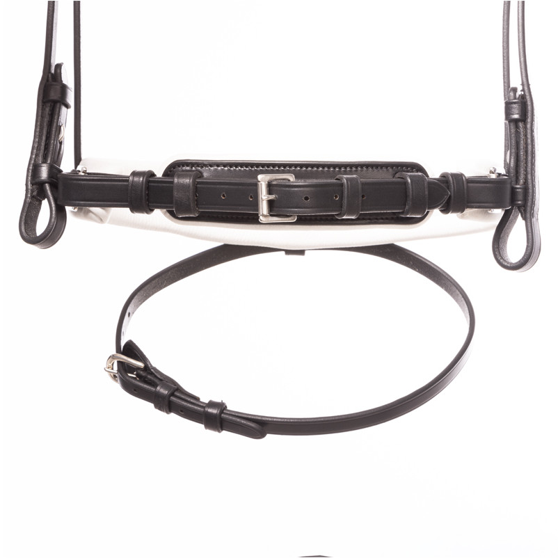 Trensenzaum schwedisch kombiniert ZORA schwarz lack/weiß Trensenzaum schwedisch kombiniert ZORA schwarz lack/weiß