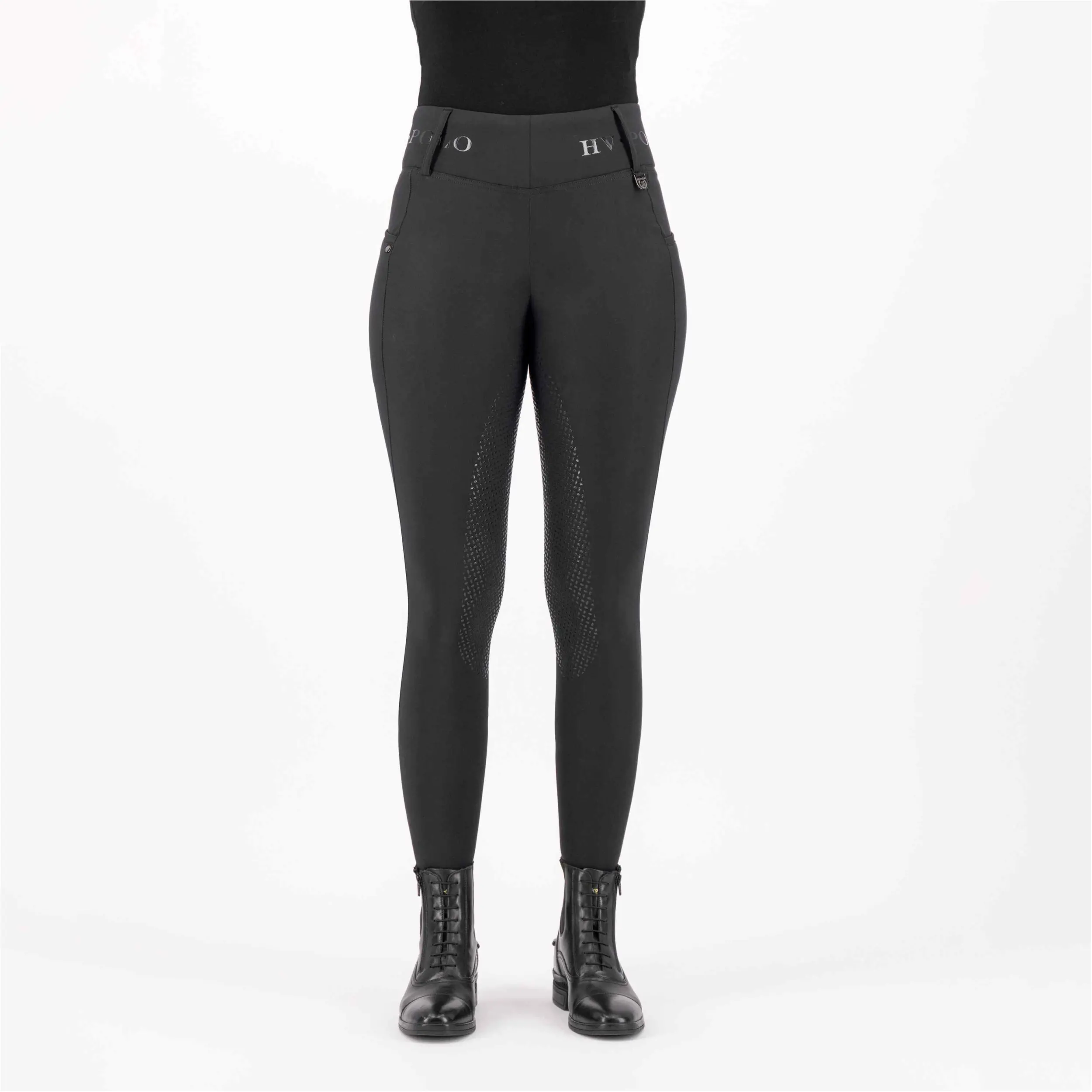 Kinder Reitleggings HVPFavourite FullGrip schwarz
