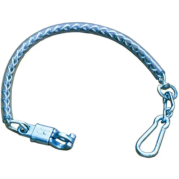 Anbindekette mit PVC überzogen silber