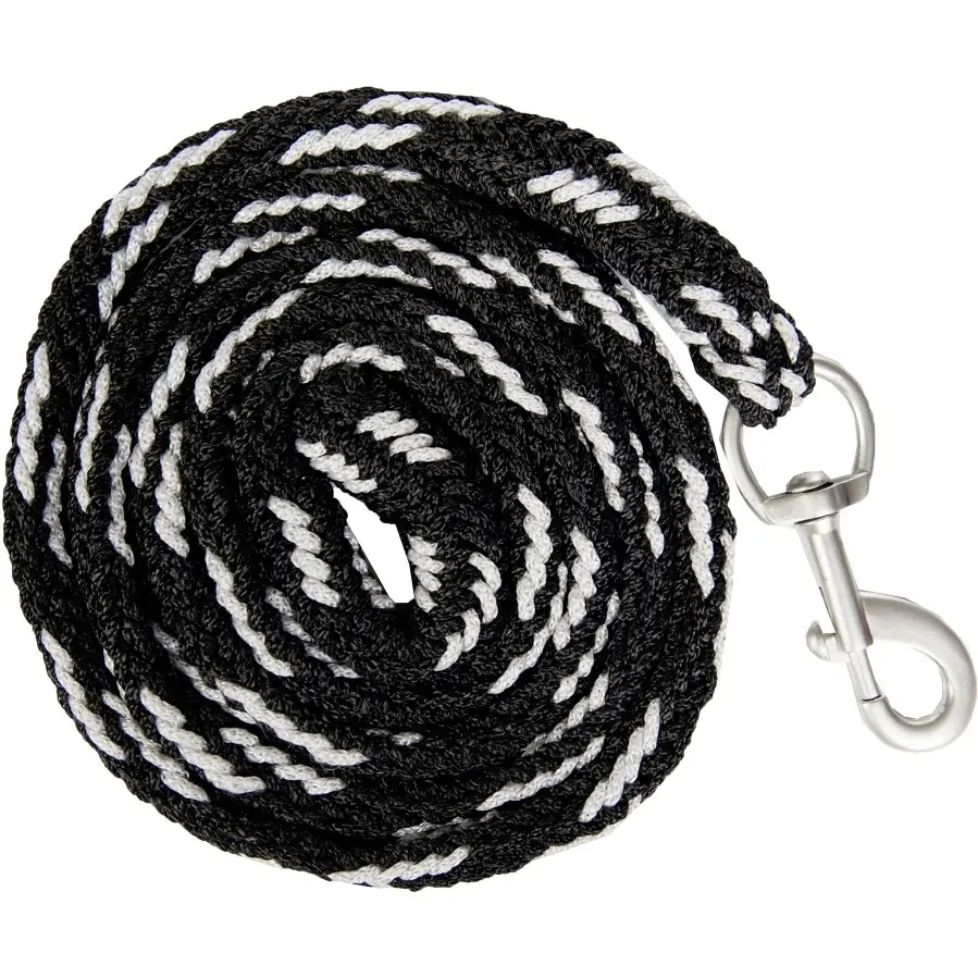 Halfter + Strick-Set mit Karabinerhaken STERNCHEN schwarz/silber