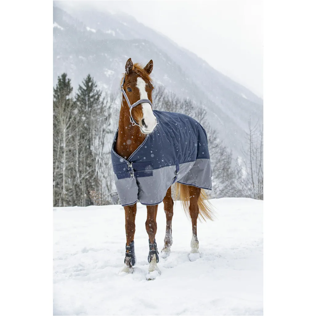 Weidedecke mit Polarfleece 600D TYREX marineblau/grau