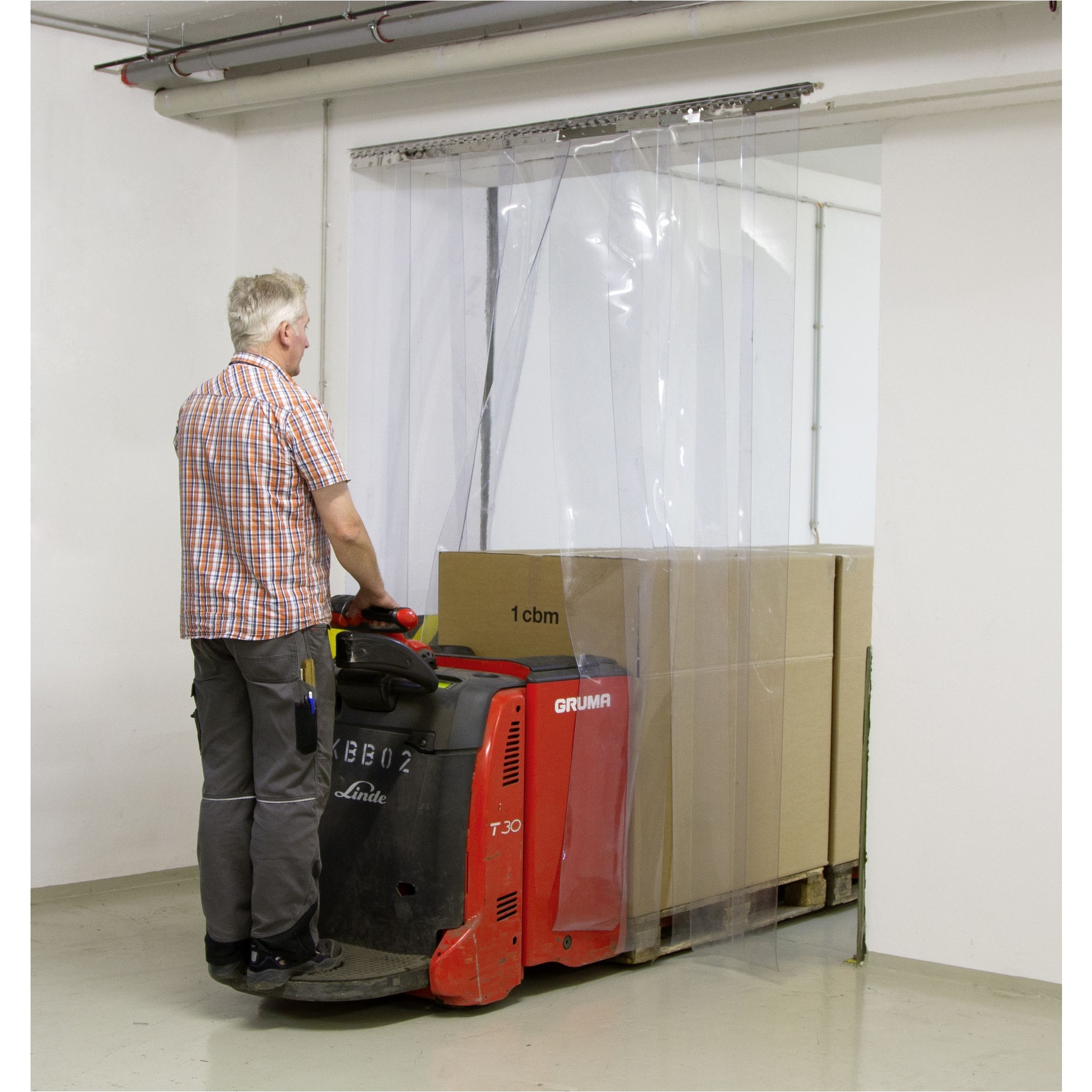PVC-Streifenvorhang transparent 130x225cm 