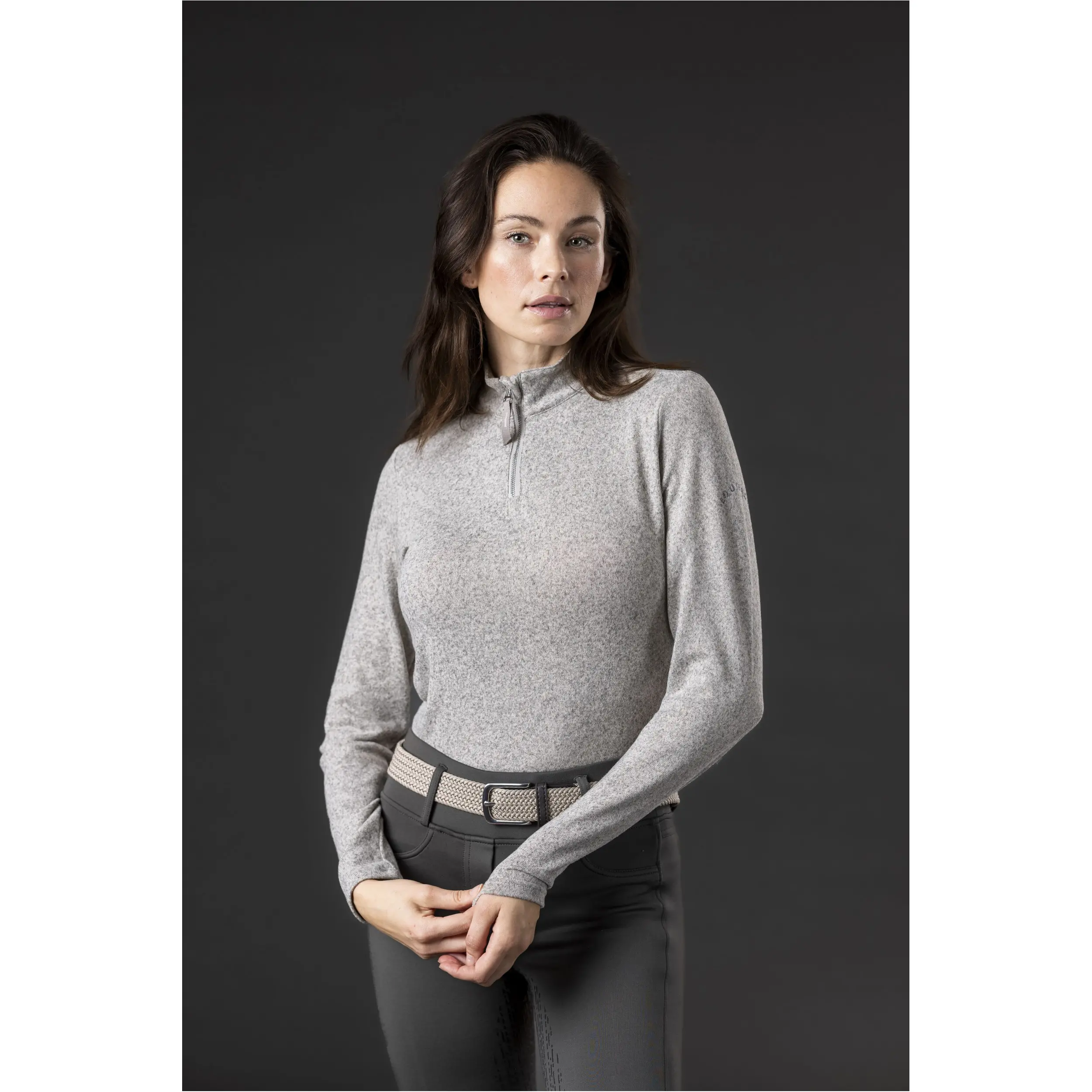 Damen Funktionsshirt Langarm STACEY half-zip vintage khaki Damen Funktionsshirt Langarm STACEY half-zip vintage khaki