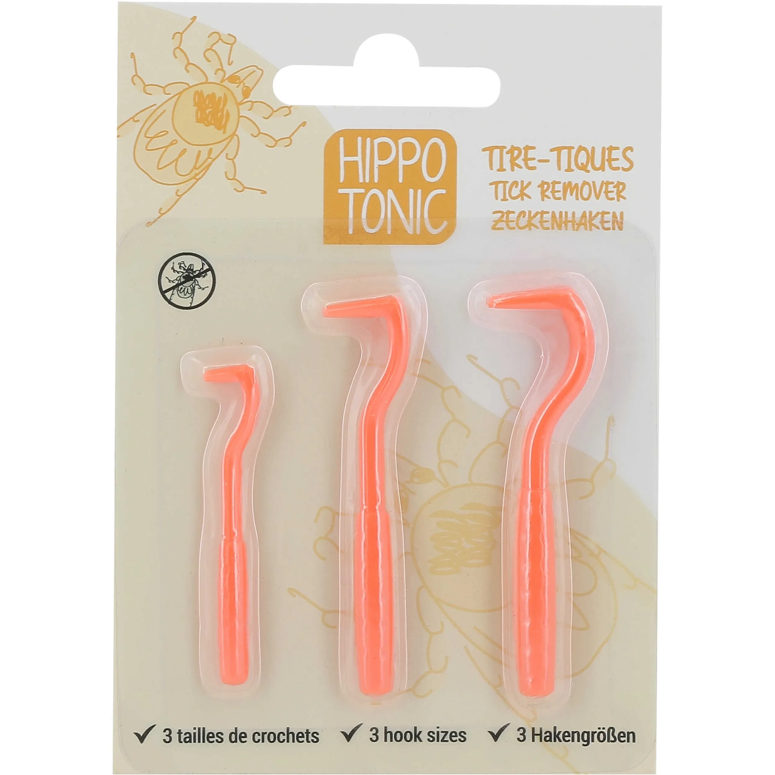 Zeckenpinzetten-Set orange