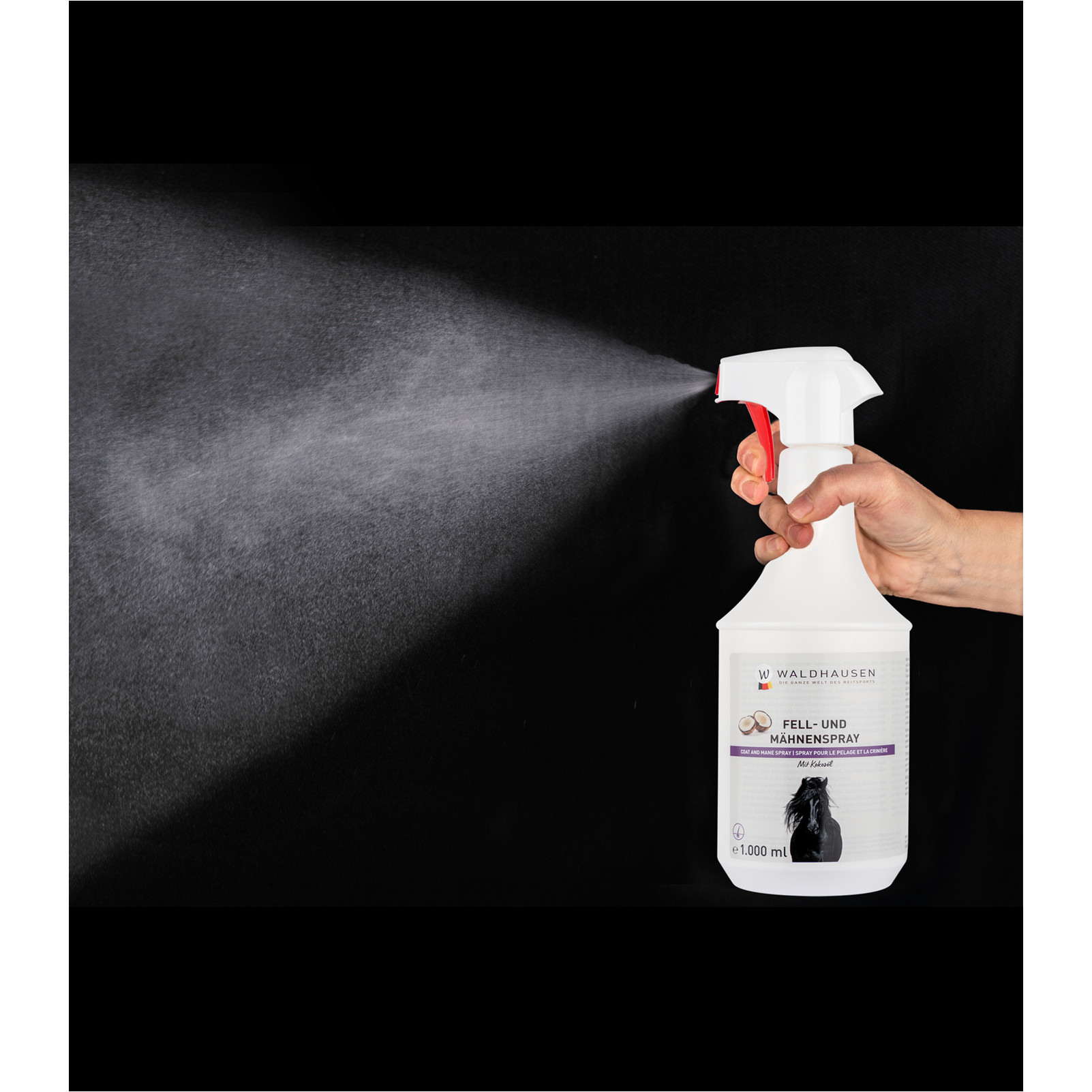 Fell- und Mähnenspray mit Kokosöl