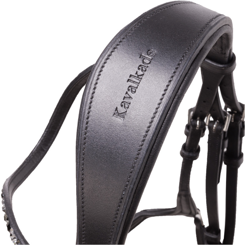 Trensenzaum englisch kombiniert IVANA schwarz lack/schwarz