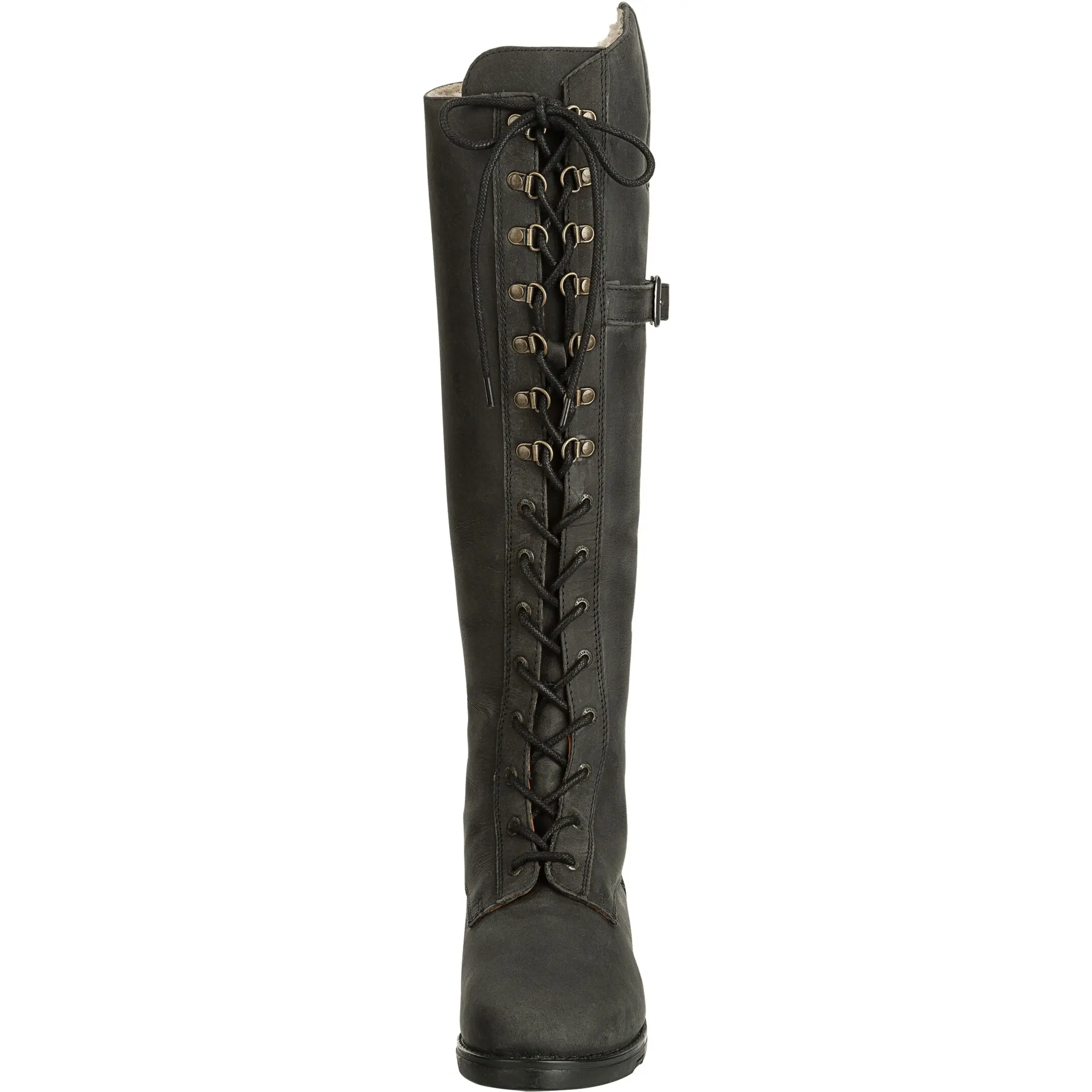 Winter Damen Reitstiefel LONGFORD Echtleder waxy black