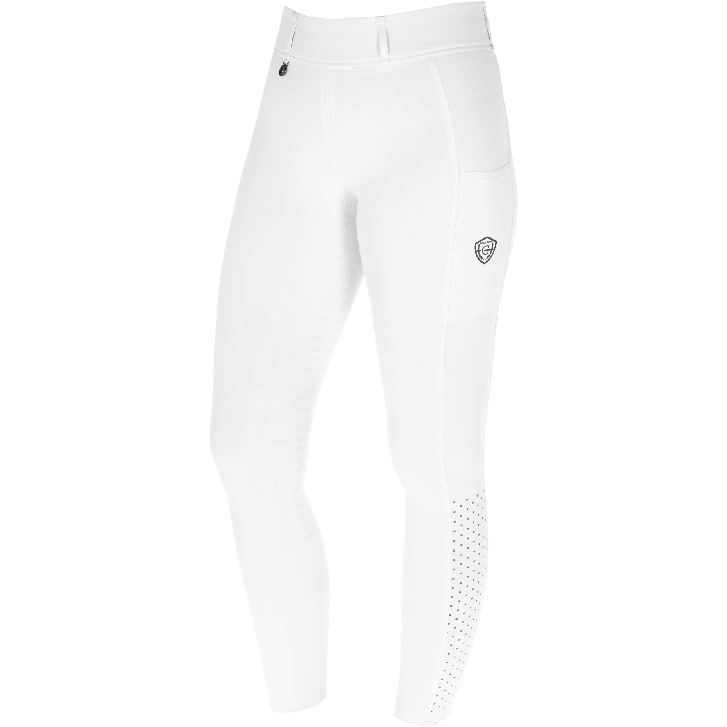 Damen Reitleggings Silikon Vollbesatz COMPRESSION F/S 2025 white
