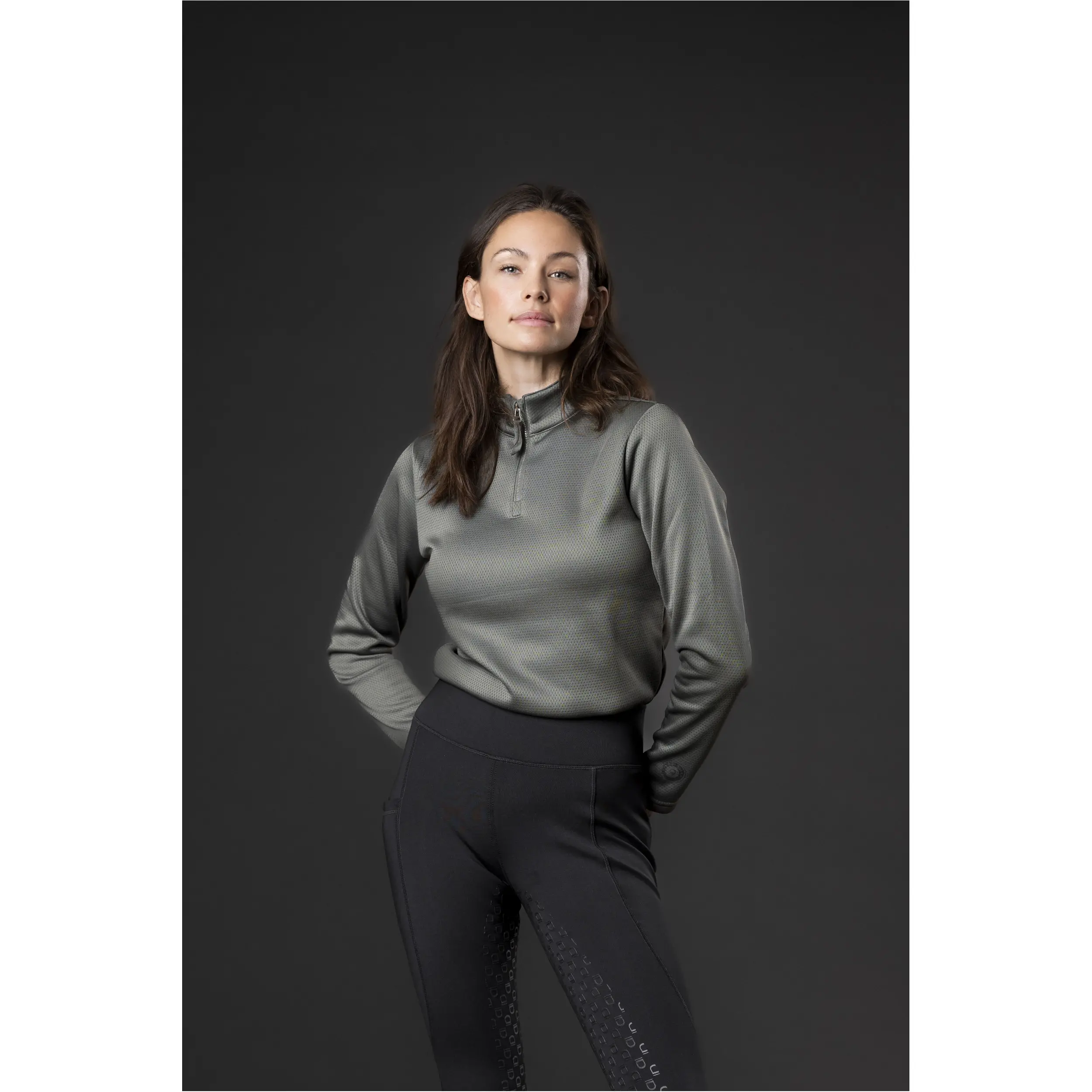 Damen Funktionsshirt Langarm SCARLET half-zip forest Damen Funktionsshirt Langarm SCARLET half-zip forest