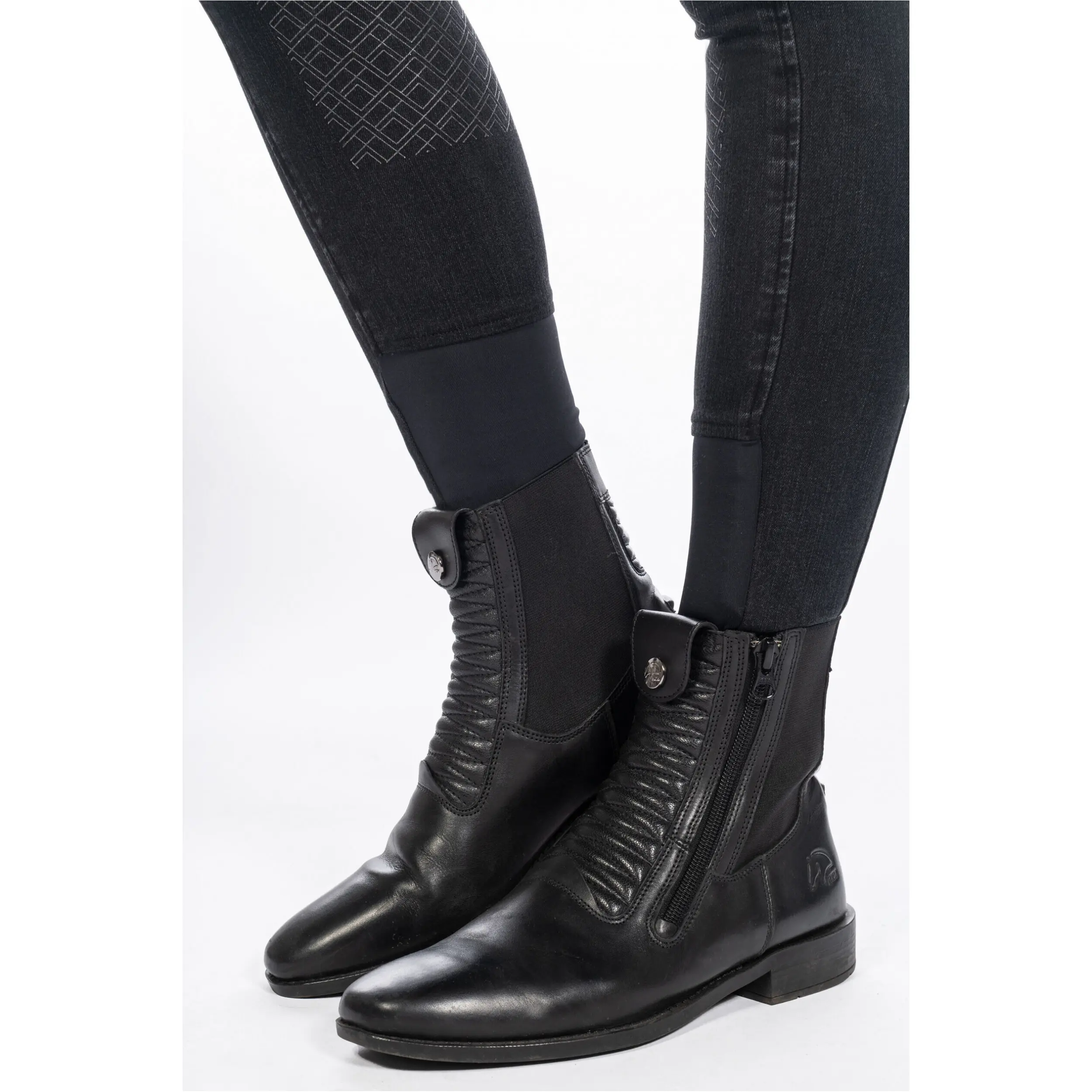 Damen Reithose Silikon Vollbesatz HARBOUR ISLAND DENIM schwarz