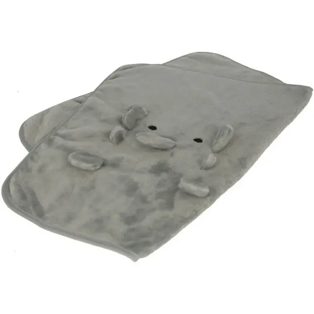 Welpendecke ELEFANT grau 72x51cm