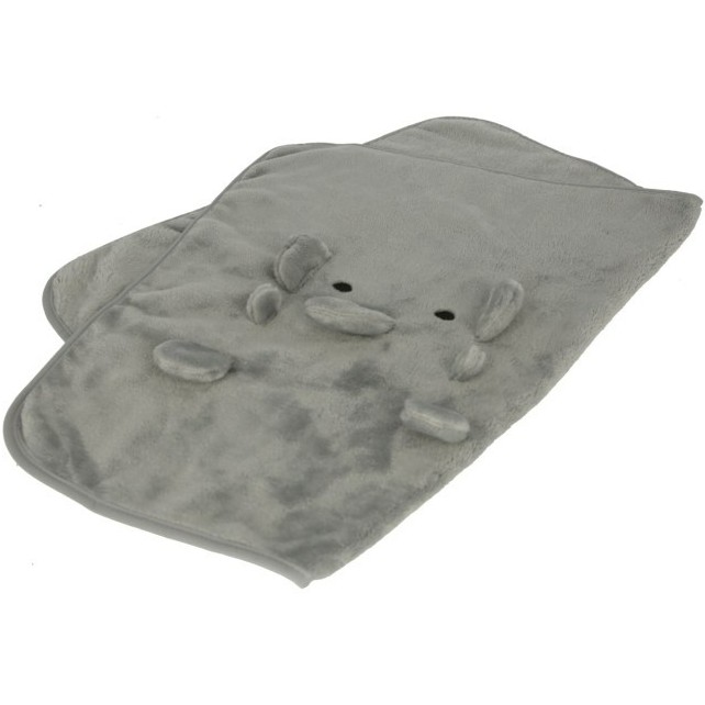 Welpendecke ELEFANT grau 72x51cm