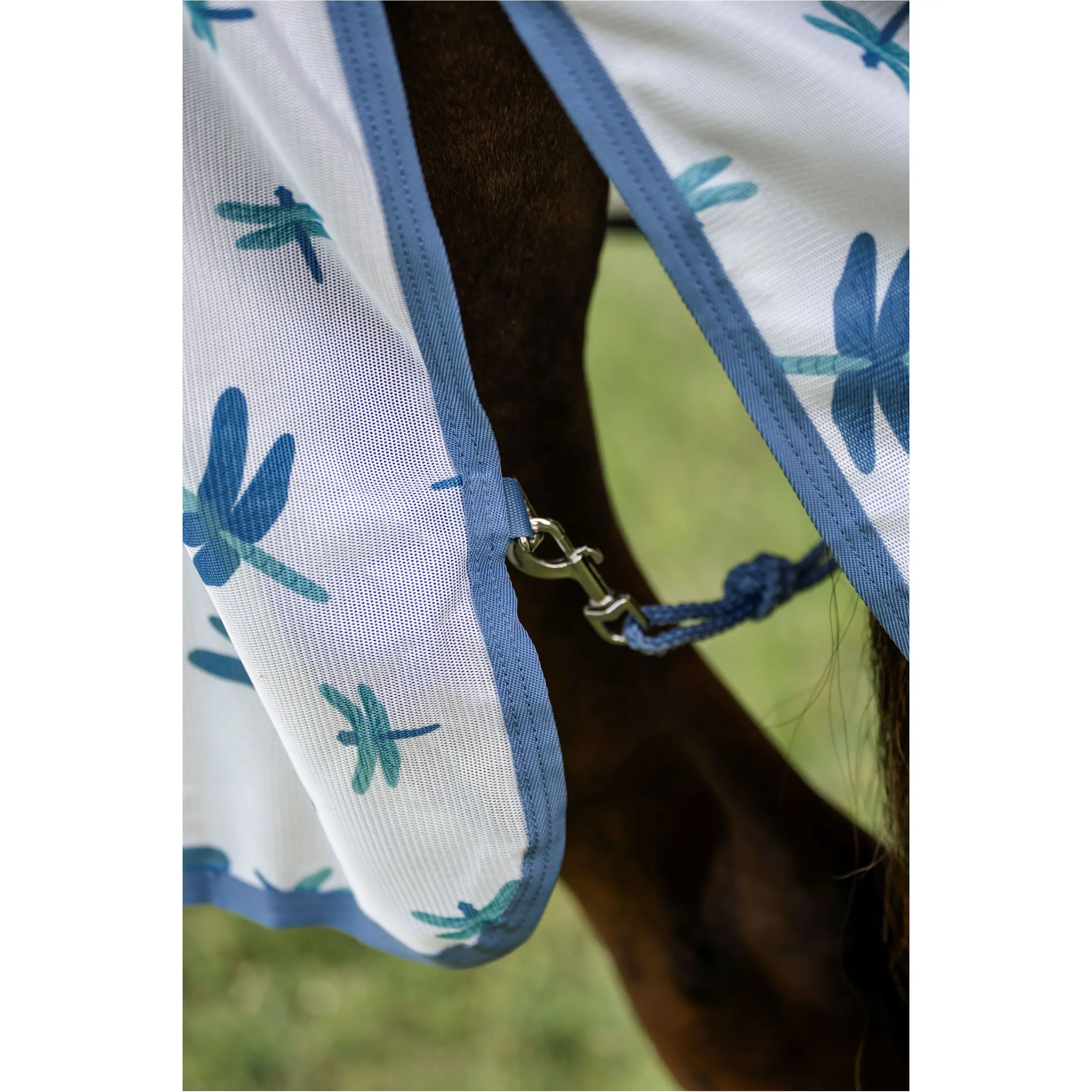 Fliegendecke AMIGO Bug Rug dragonfly print/silver/blue/sage