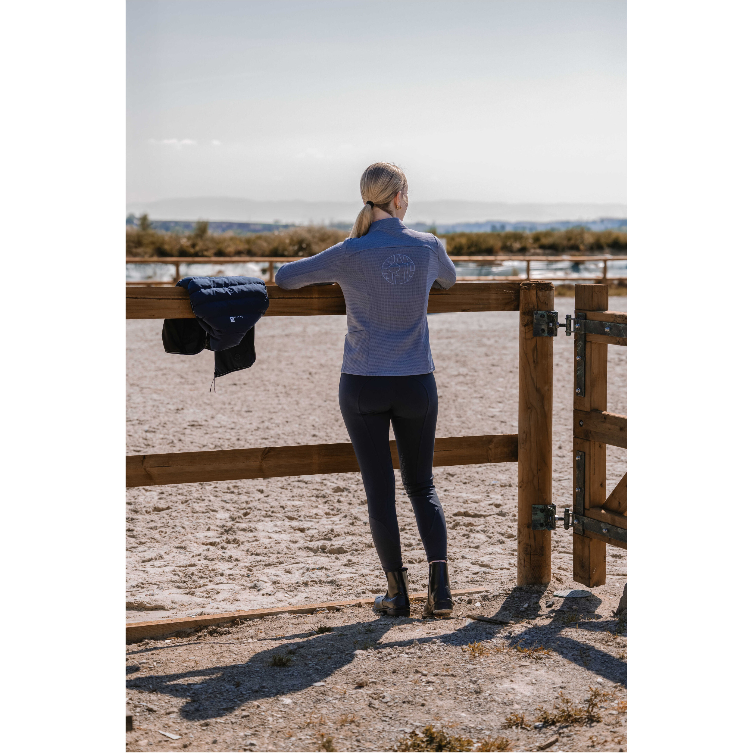 Damen Reithose Silikon Kniebesatz EK-SALLY navy