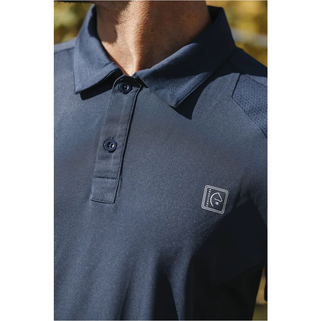 Herren Poloshirt ERIC mit Mesheinsätzen marineblau