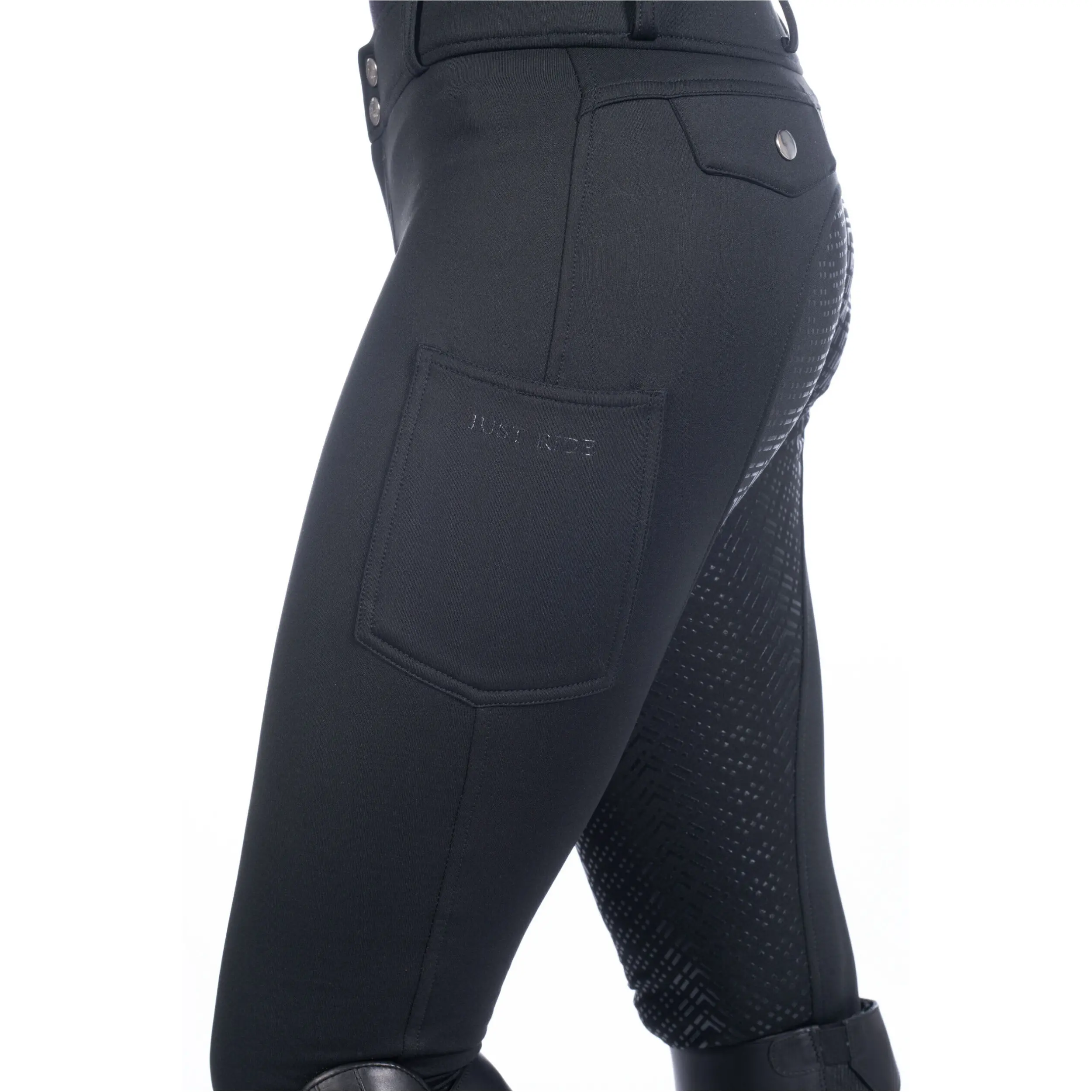 Winter Kinder Reithose Silikon Vollbesatz RUBY schwarz