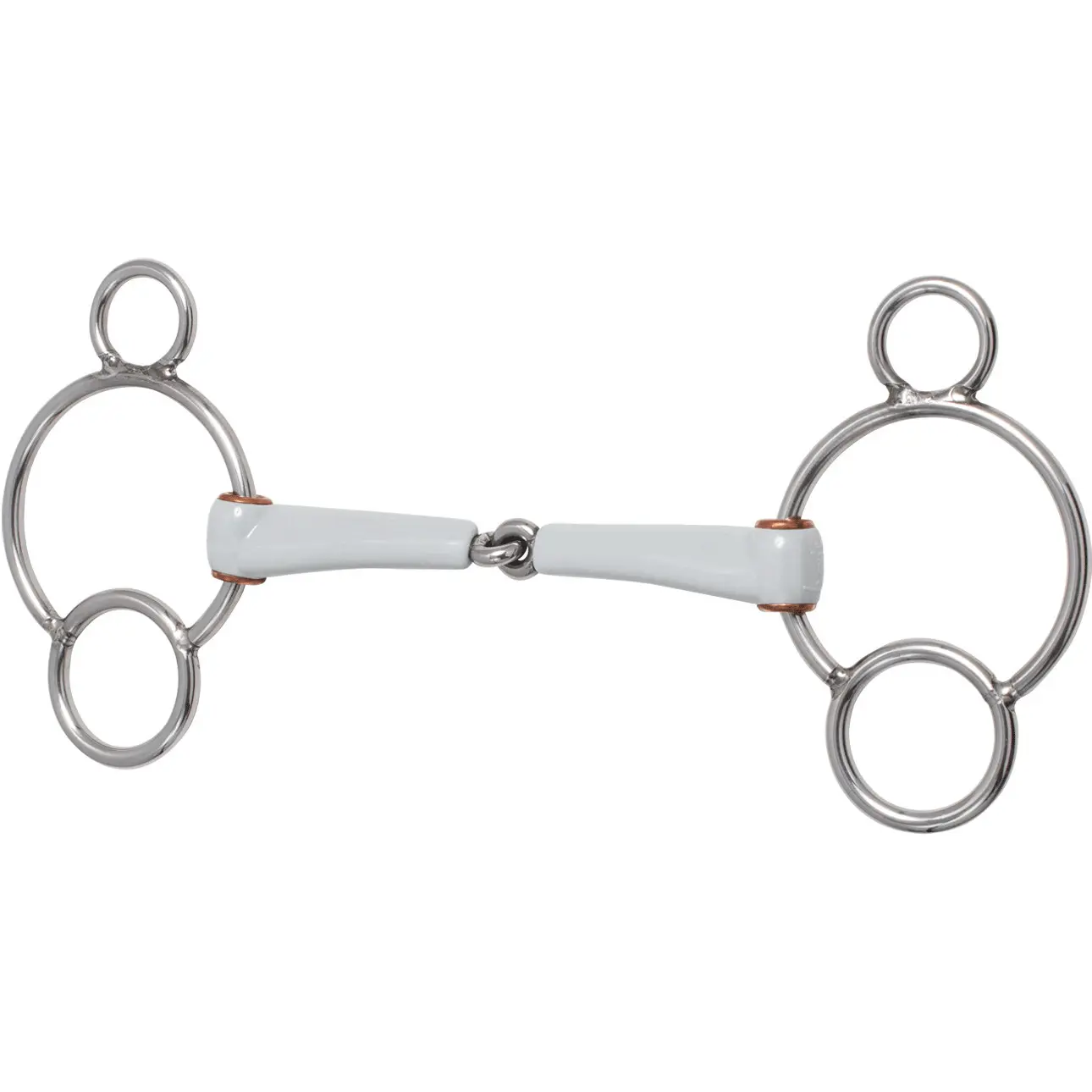 3-Ring Gebiss einfach gebrochen medium 18mm