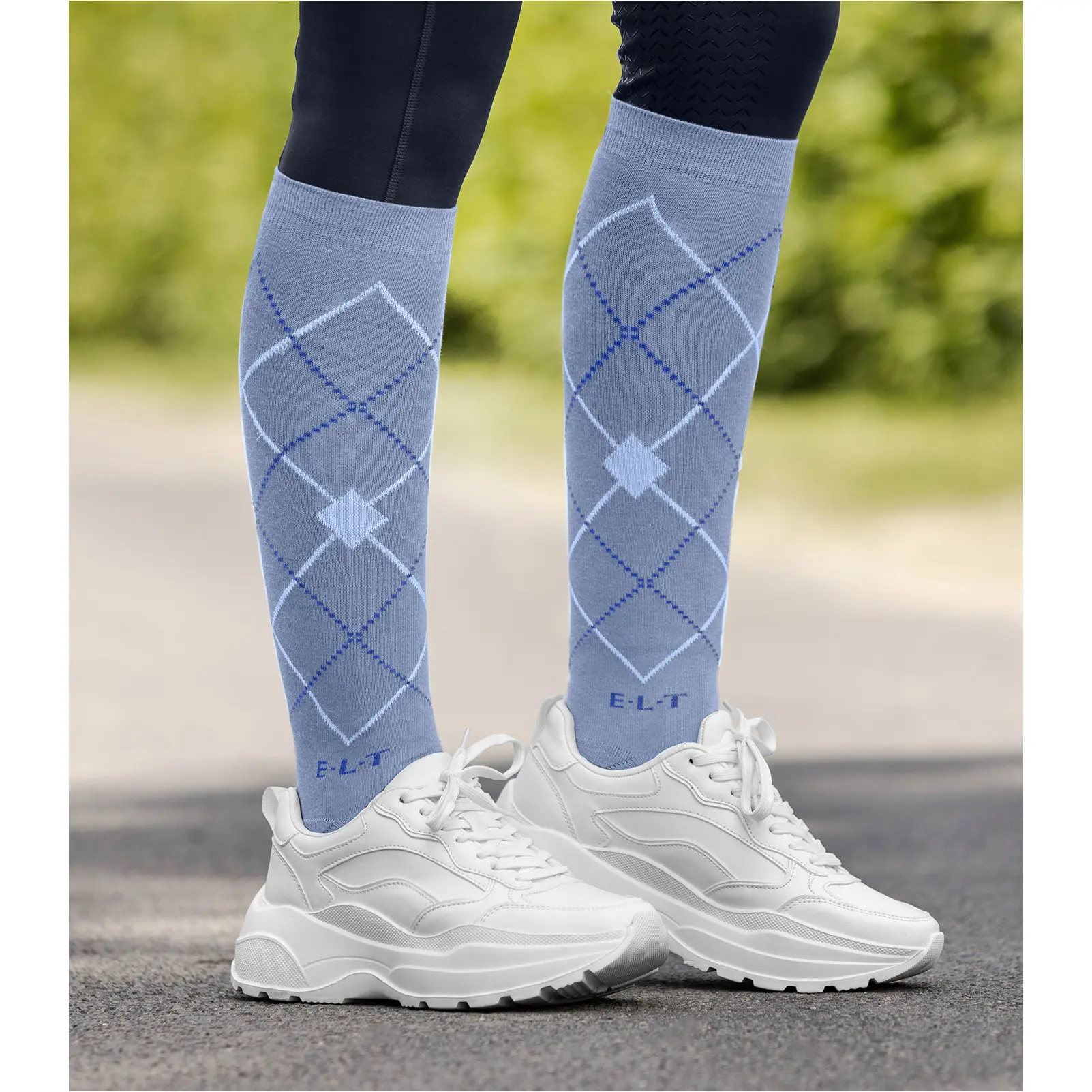 Reitsocken ARGYLE blaugrau