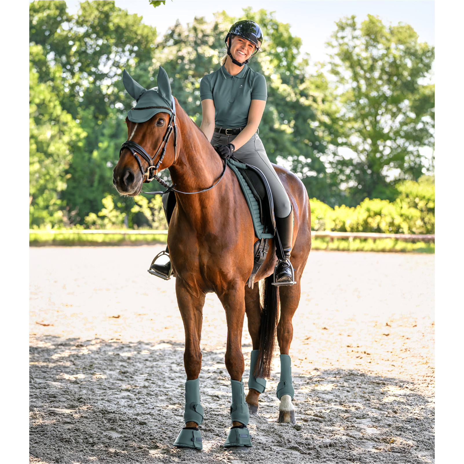 Damen Funktions-Poloshirt PRAG piniengrün