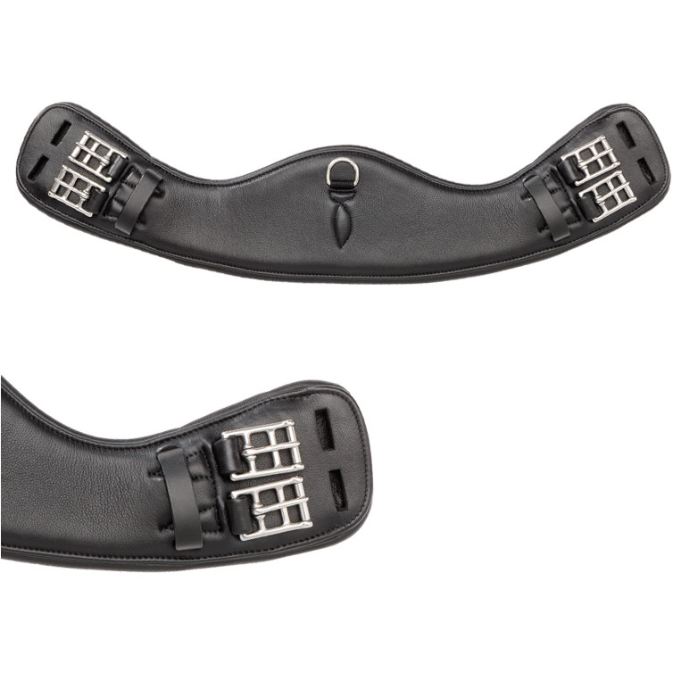 Lederkurzgurt ohne Elast MOON Softleder schwarz