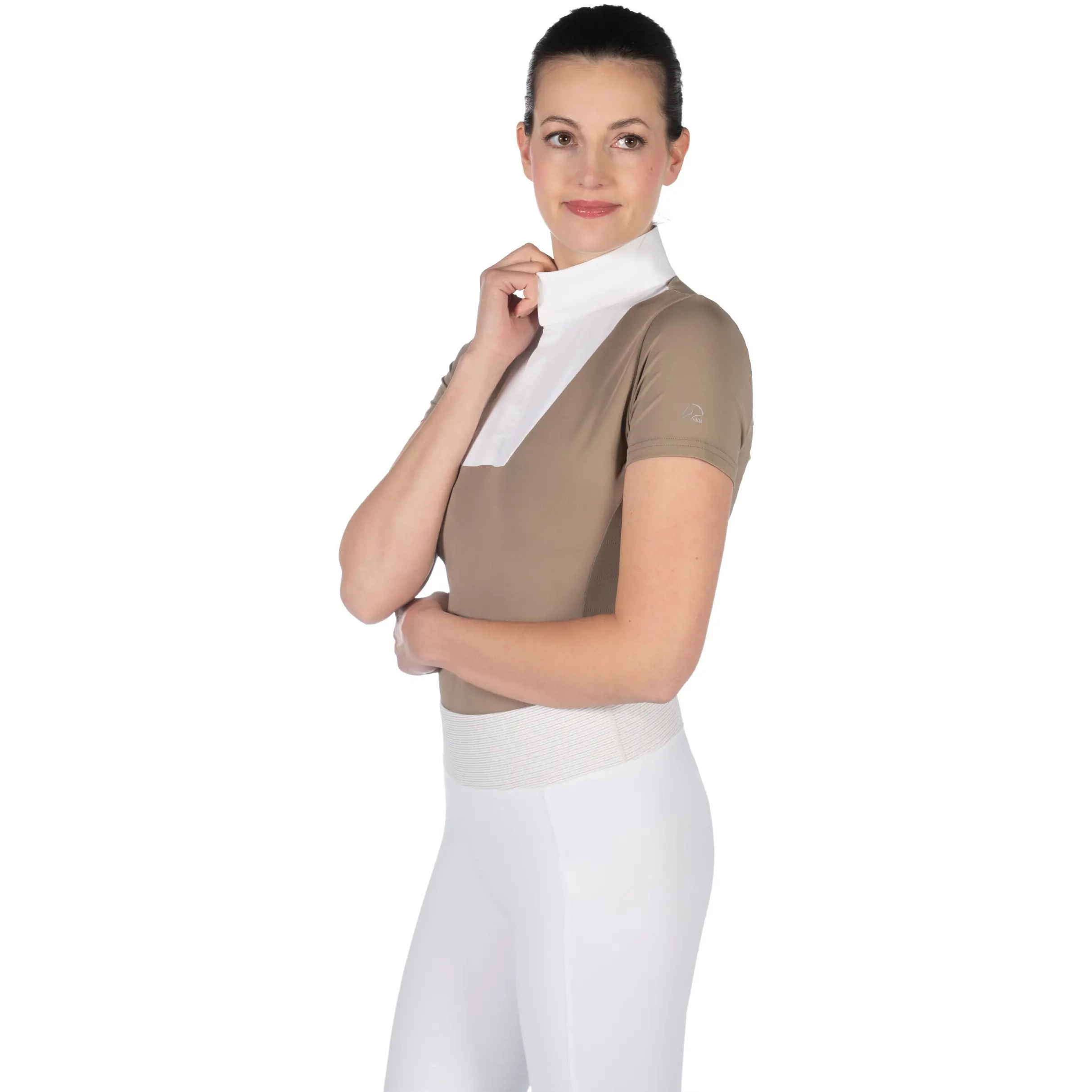 Damen Turniershirt Kurzarm VIRGINIA taupe