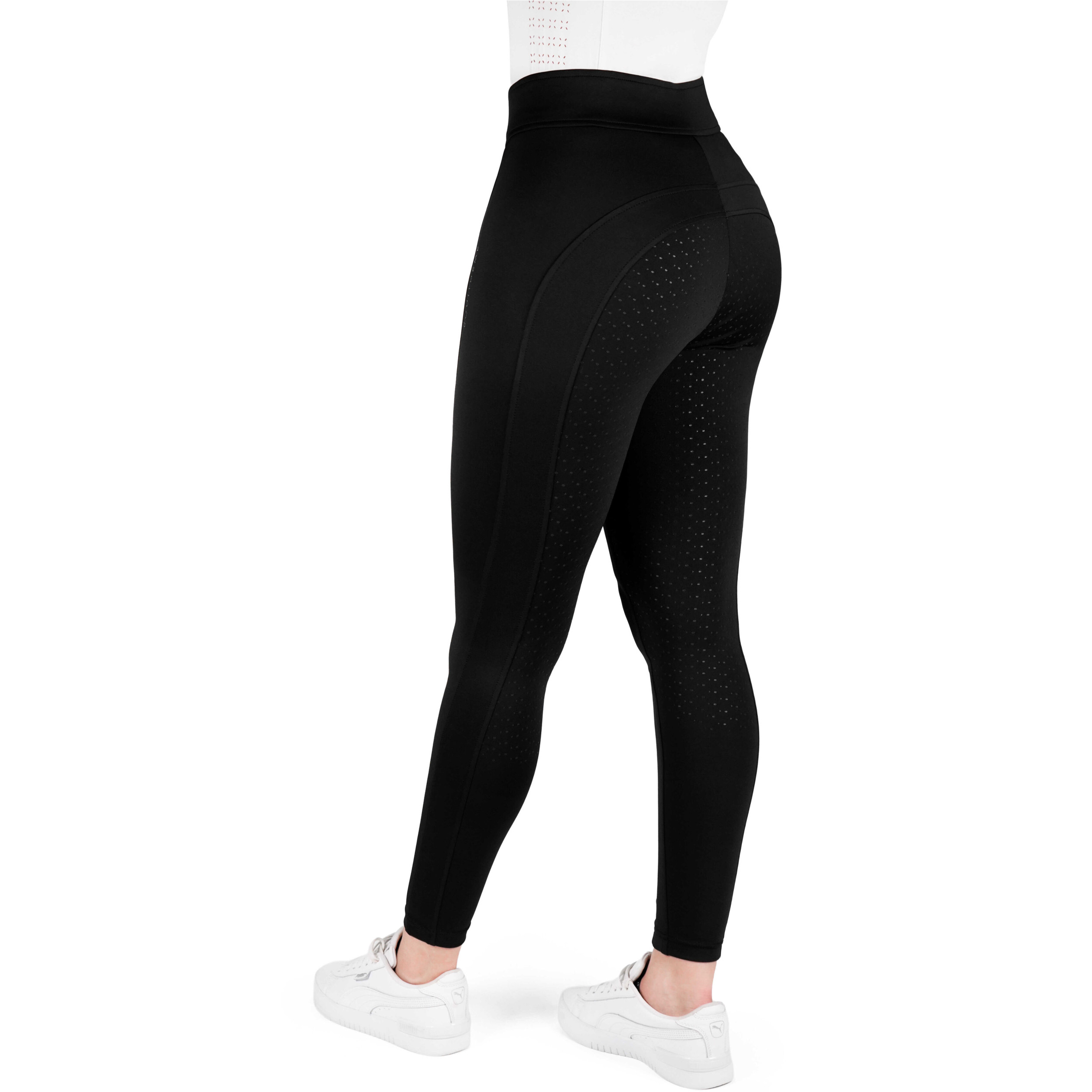 Damen Reitleggings Silikon Vollbesatz EK-BIRDY schwarz