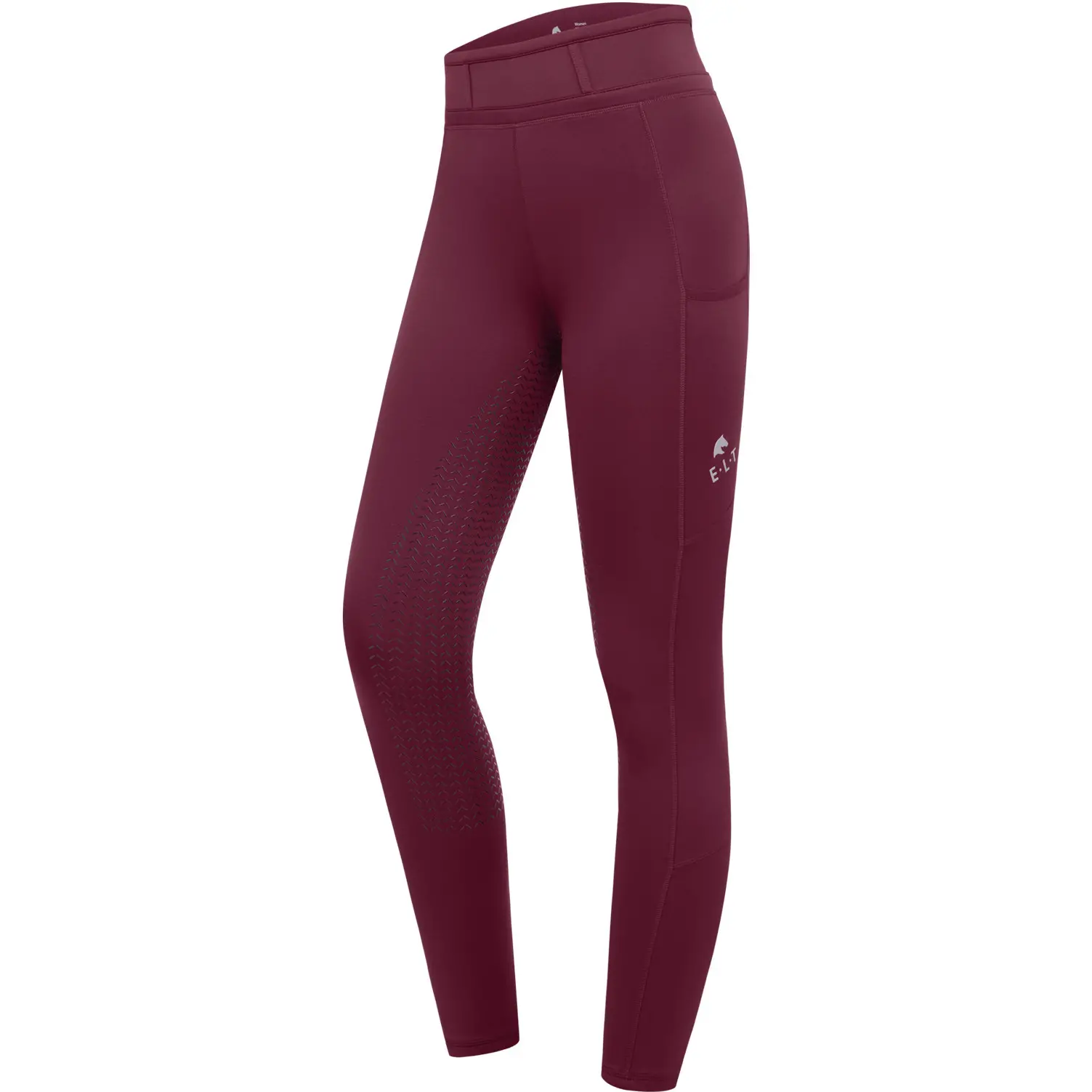 Kinder Reitleggings Silikon Vollbesatz ELLA samtrot