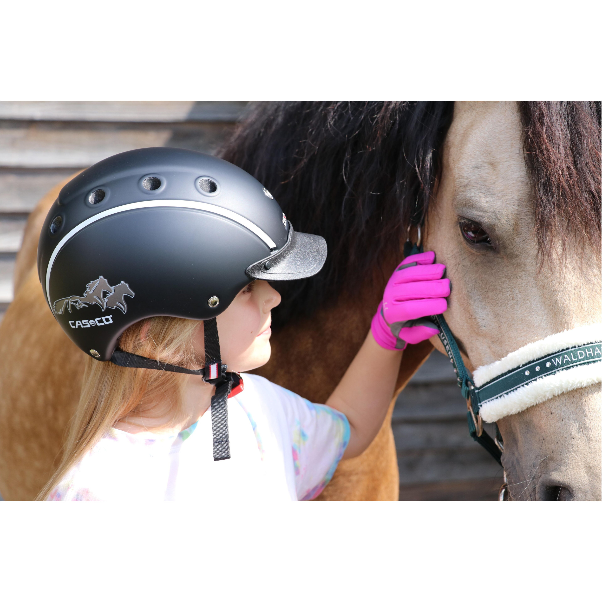 Kinder Reithandschuhe KAPRIOLE deep pink