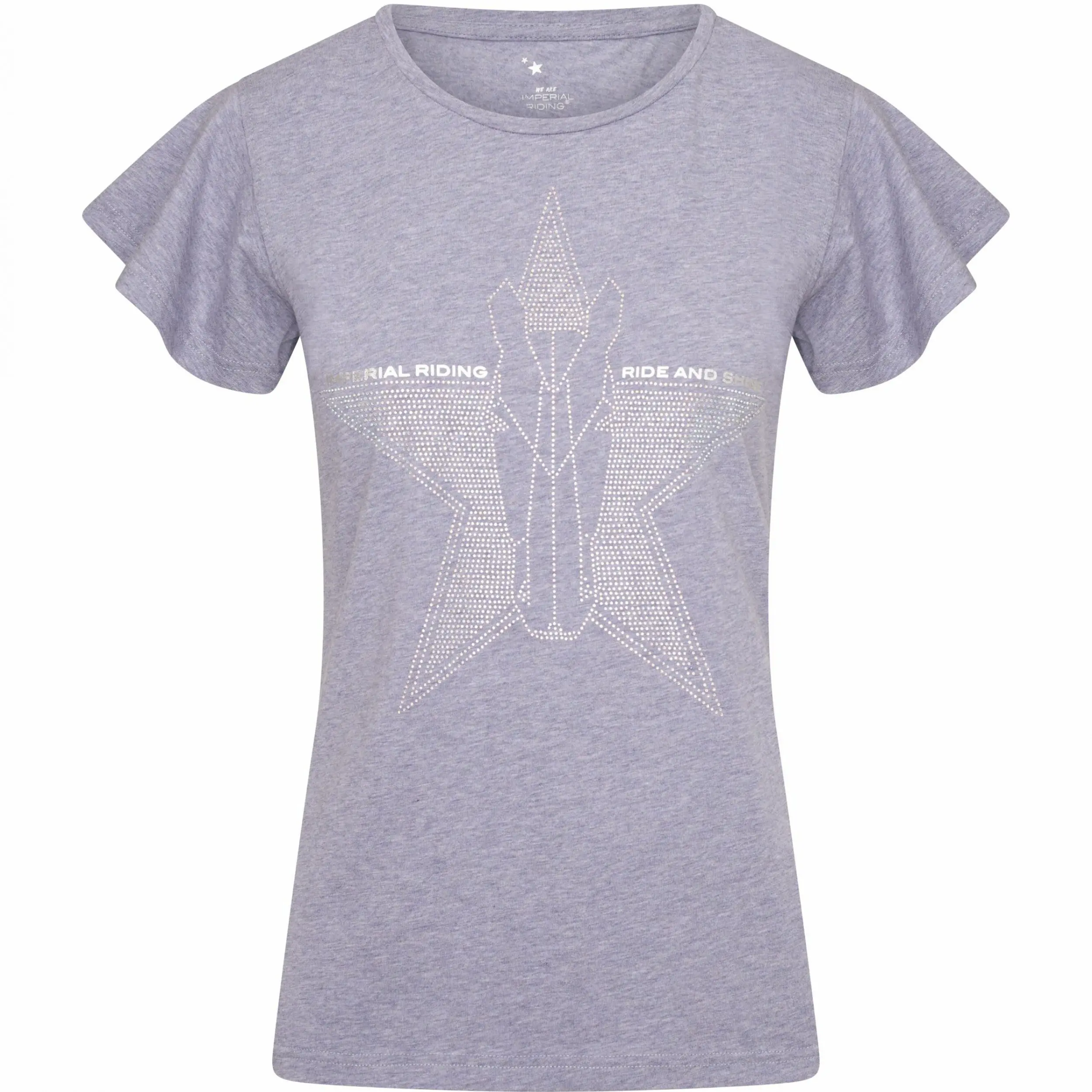 Damen T-Shirt IRHBelle Star grau heather