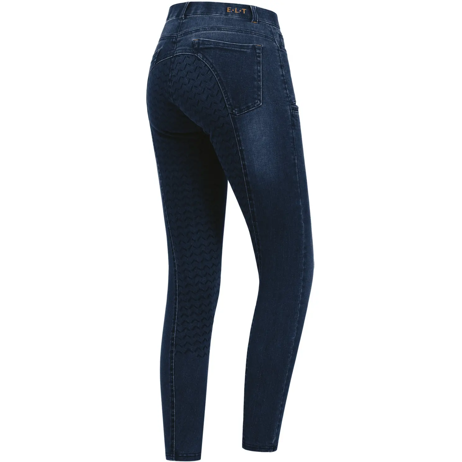 Damen Jeansreithose Silikon Vollbesatz LUNA dunkelblau