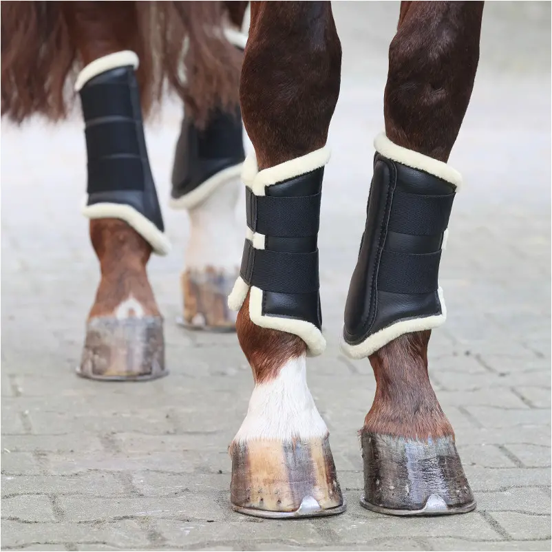 Gamaschen mit Kunstfell (2er Set) ANATOMIC Vegan schwarz/beige