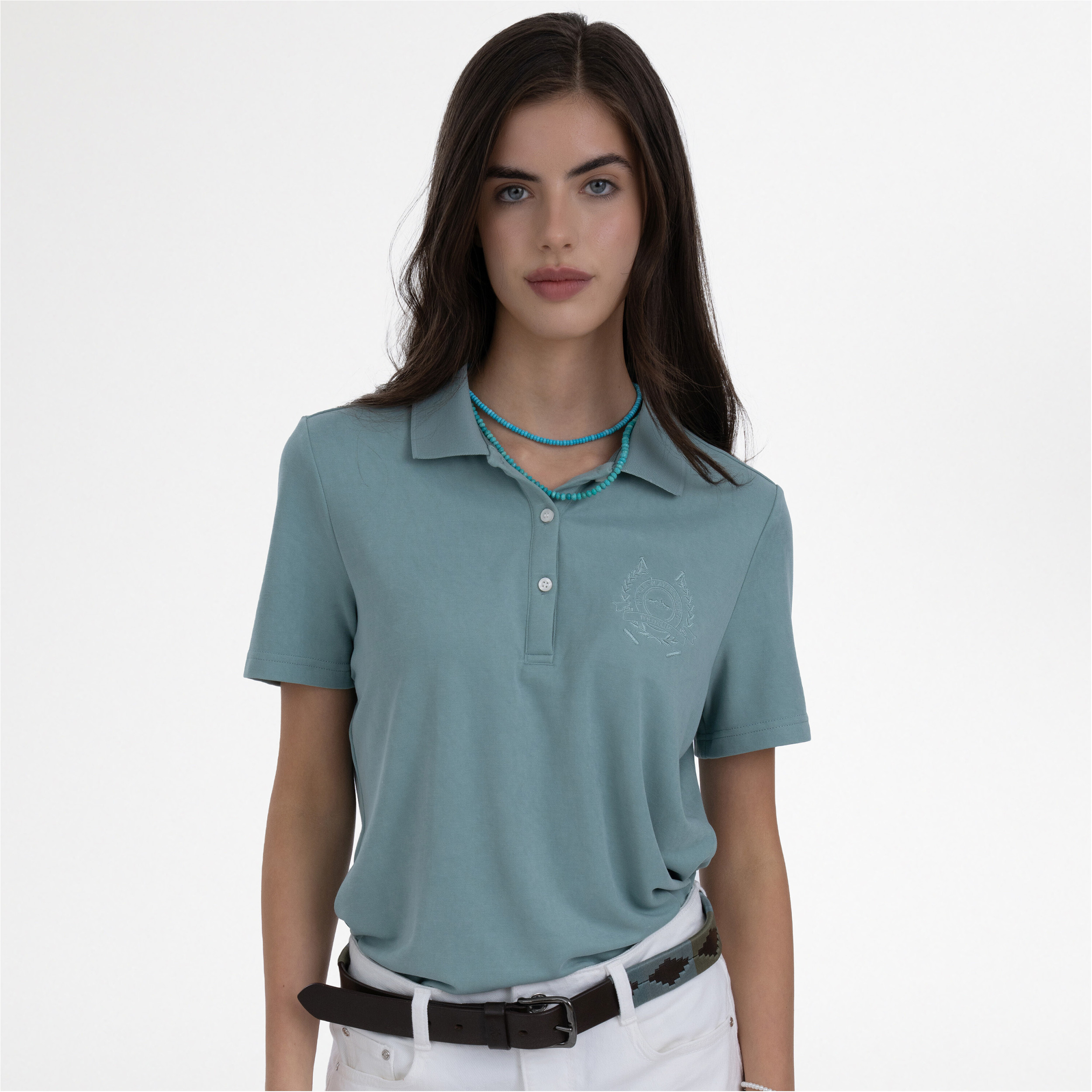 Damen Poloshirt HVPNorma aqua sky