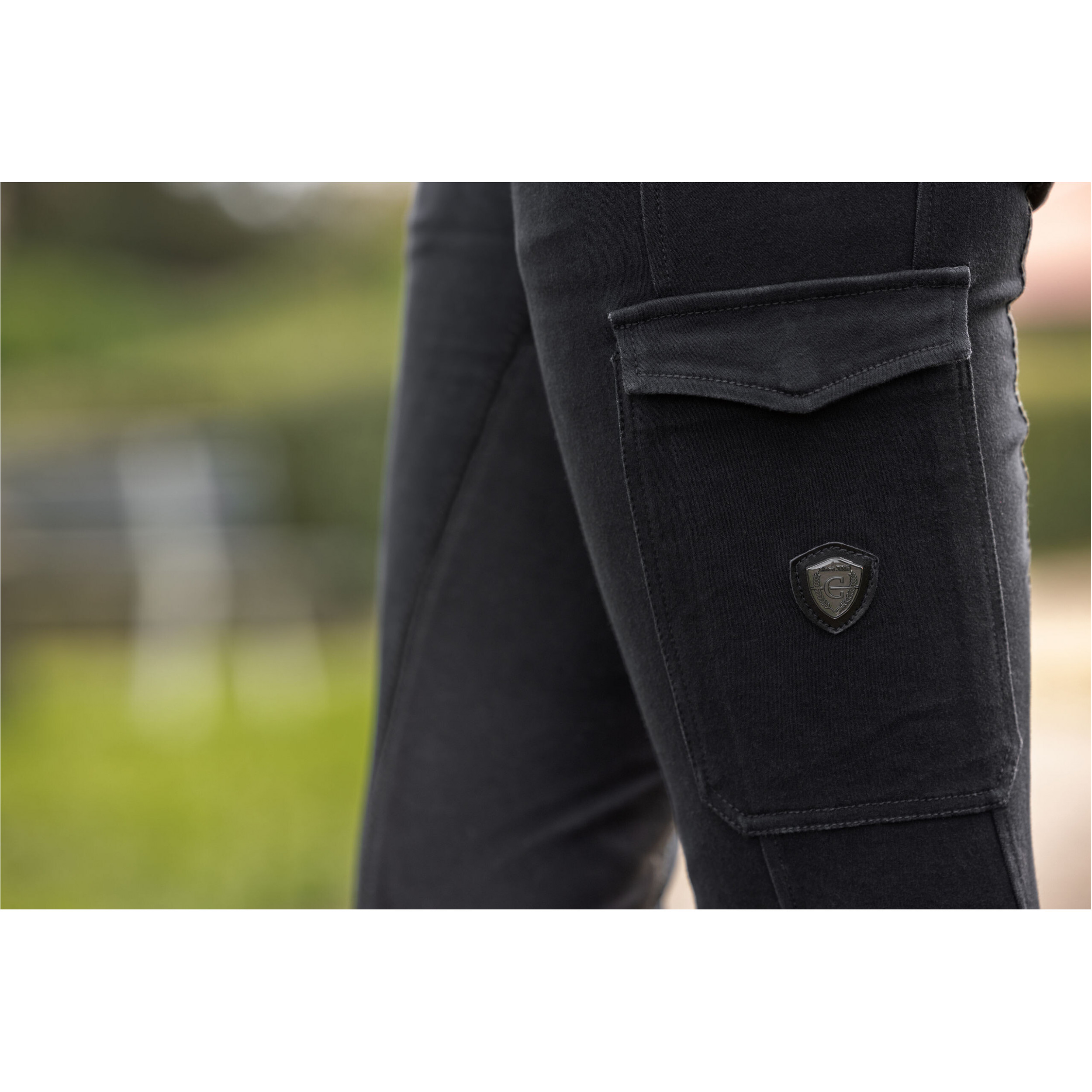 Damen Jodhpur Reithose Vollbesatz BASIC PLUS graphite