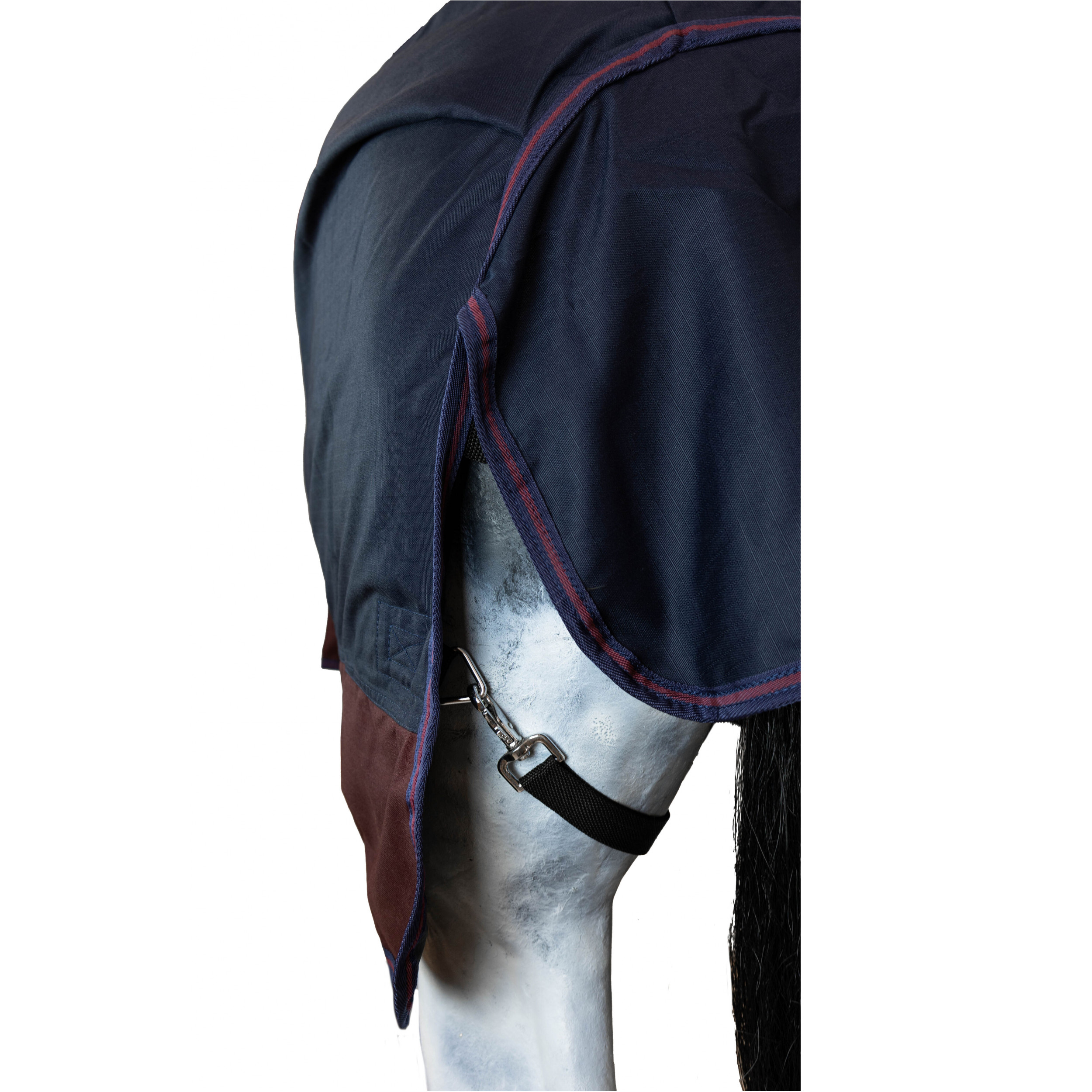Weidedecke Full Neck Polarfleece 600D BASICLINE marine/kastanie